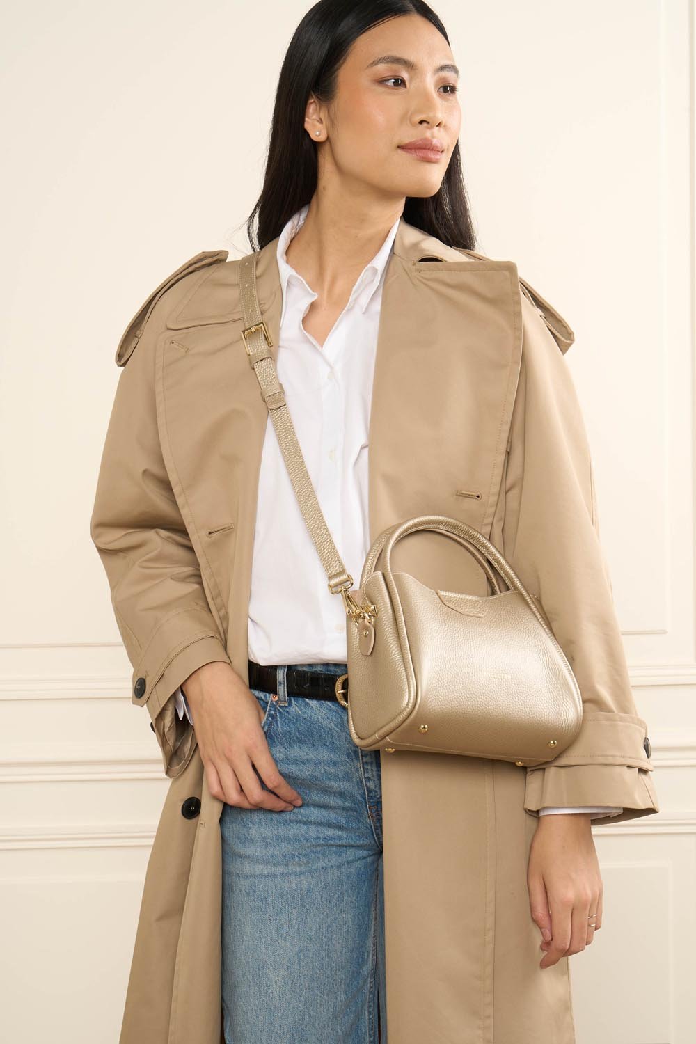 Petit sac à main - ida double LANCASTER Doré