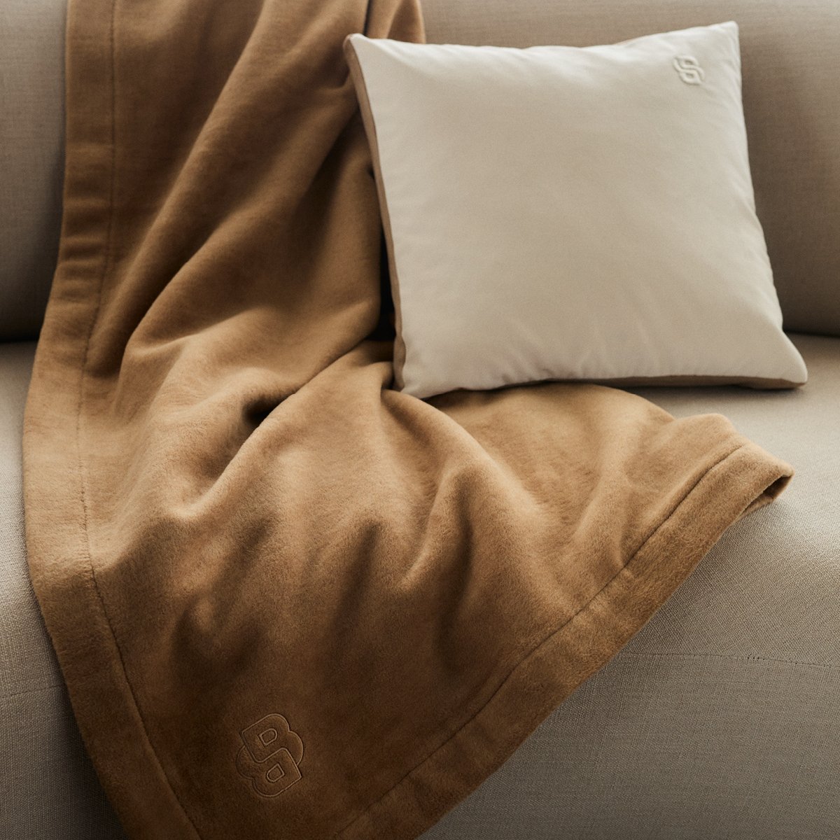 Plaid en flanelle, reverso BOSS HOME Marron