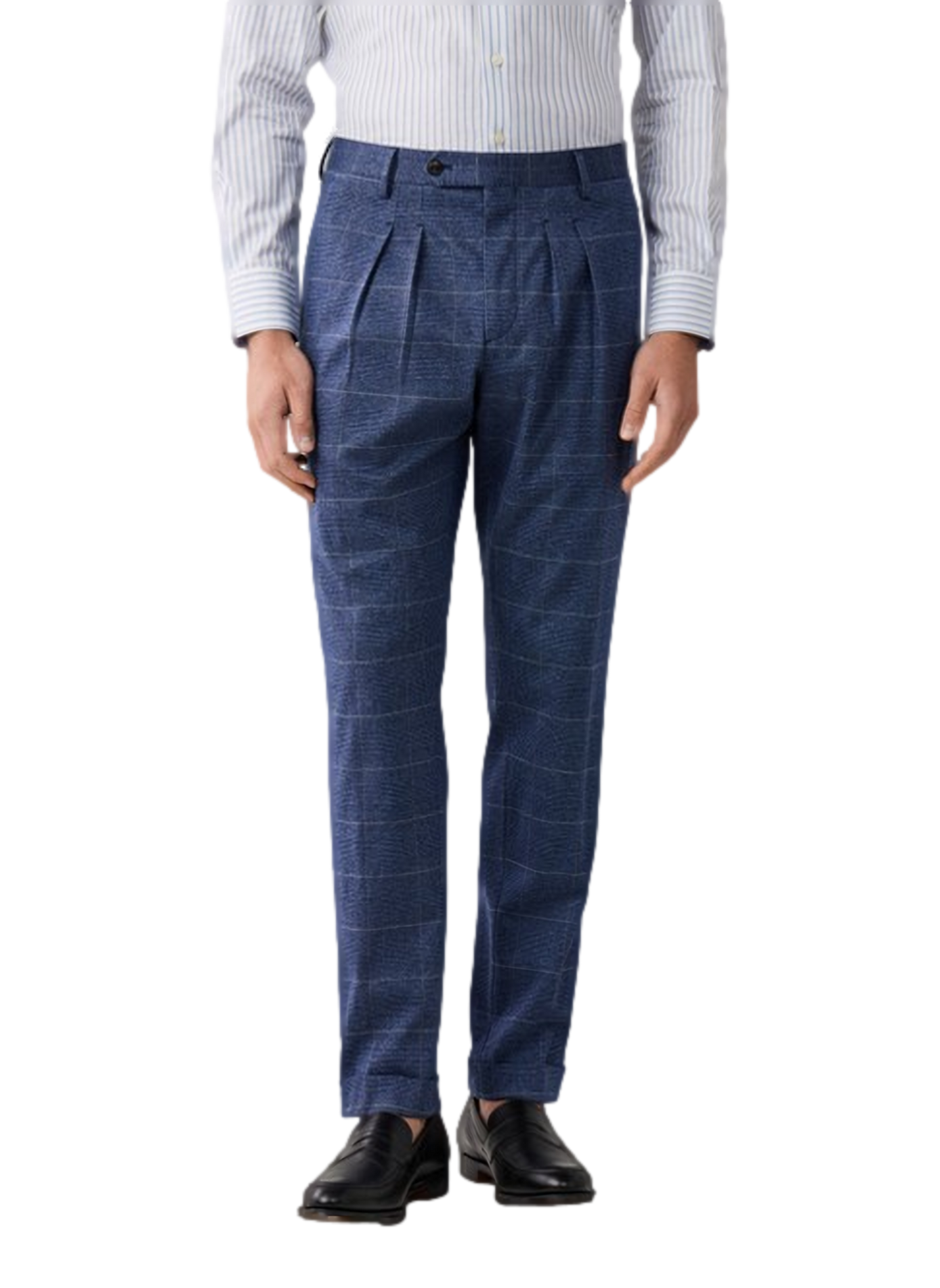 Pantalon slim en coton HACKETT Bleu
