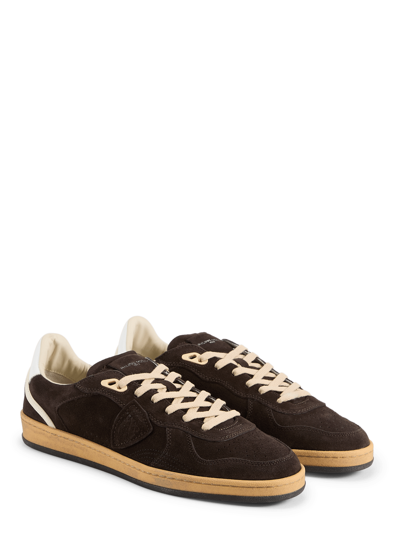 Baskets basses en cuir  PHILIPPE MODEL Marron