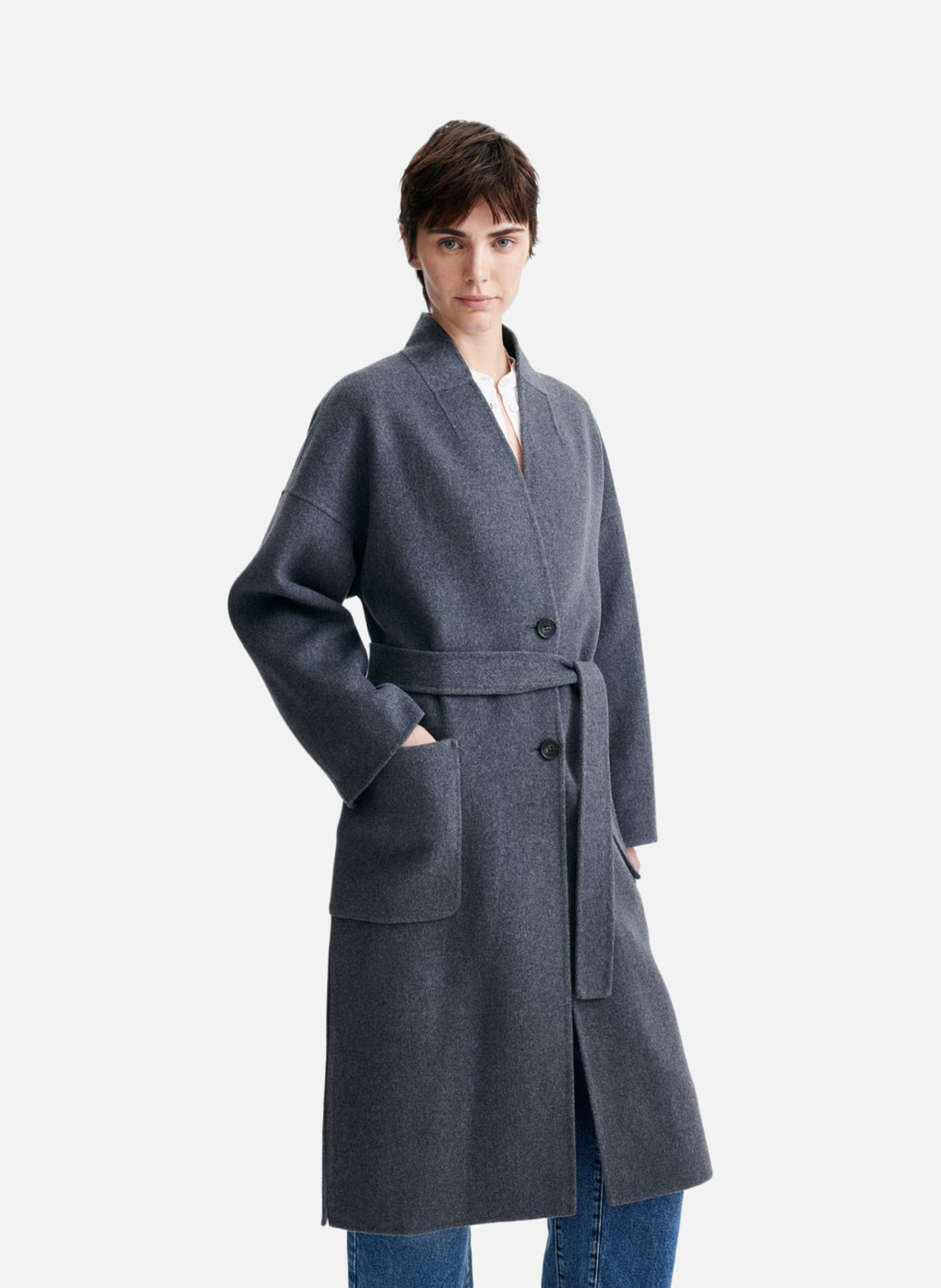 Manteau long bachir VANESSA BRUNO Gris