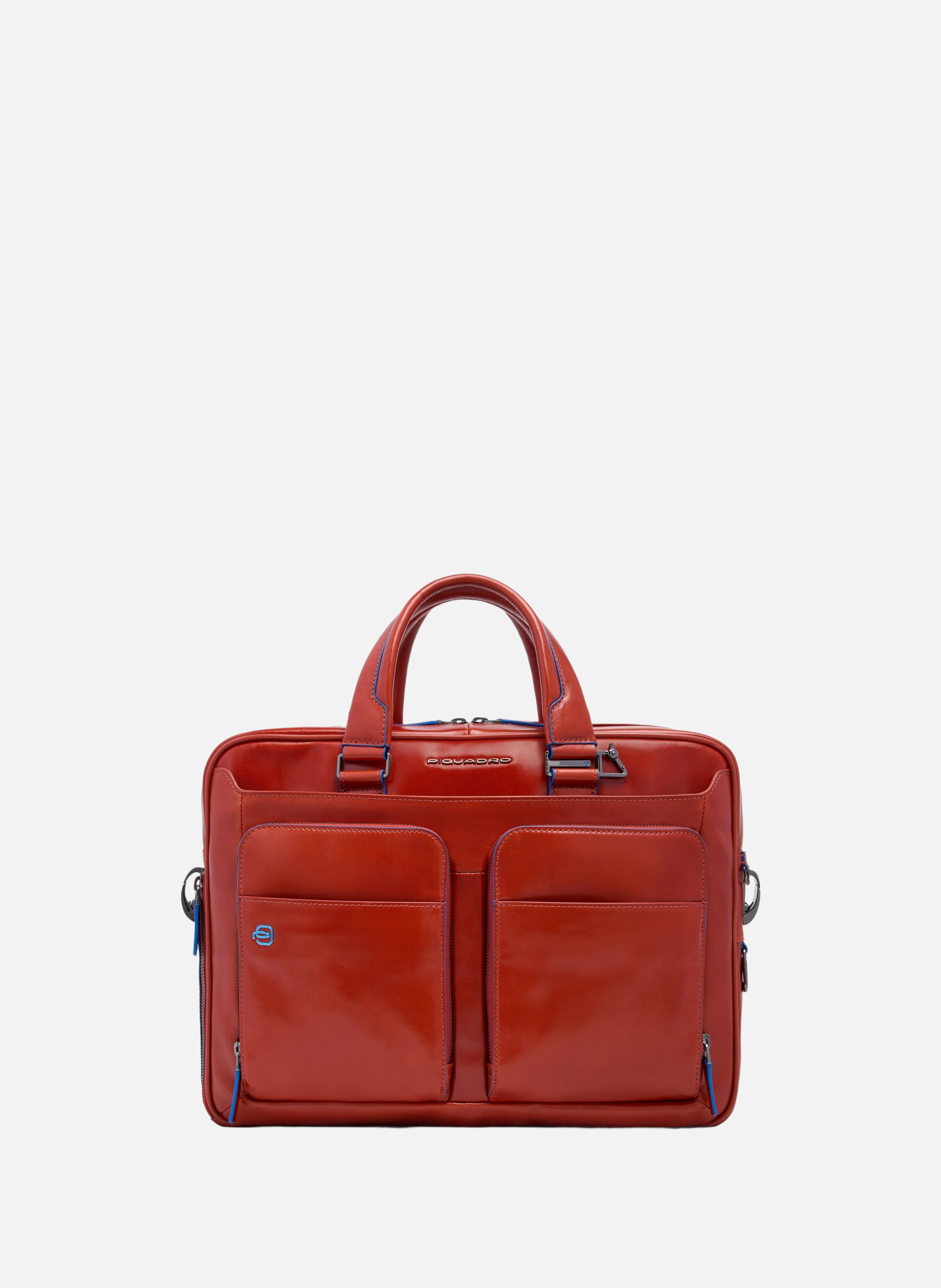 Sac d'ordinateur 15" personnalisable PIQUADRO Marron
