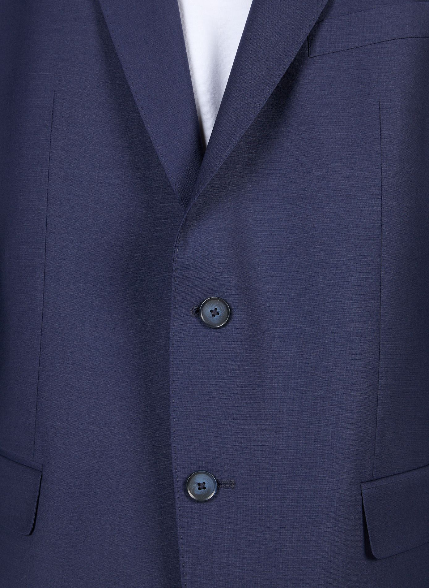 Single-color blended virgin wool blazer PIERRE CARDIN Blue