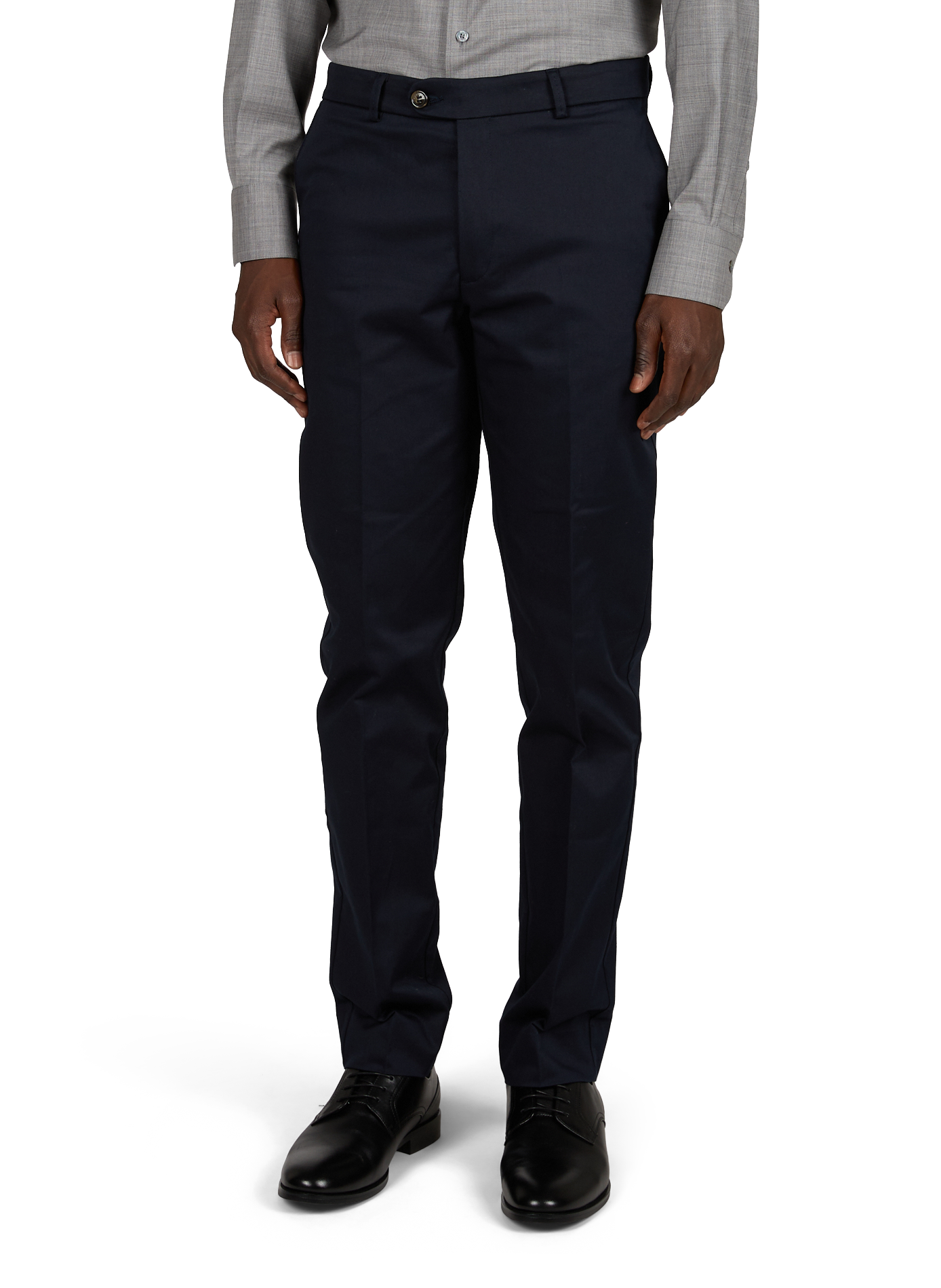 Slim fit chino pants in blended cotton AURELIEN Blue