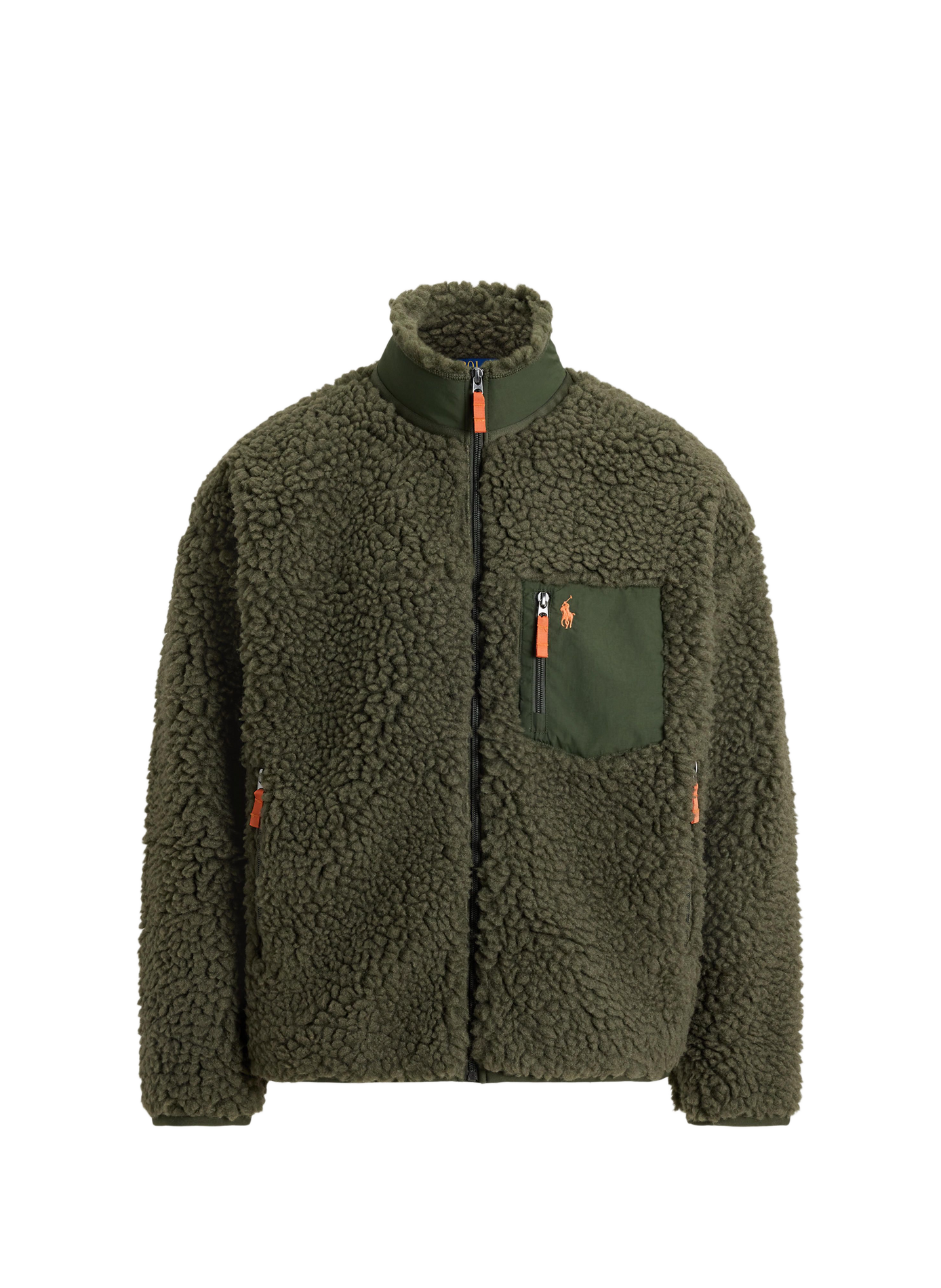 Veste droite col montant polaire POLO RALPH LAUREN Vert