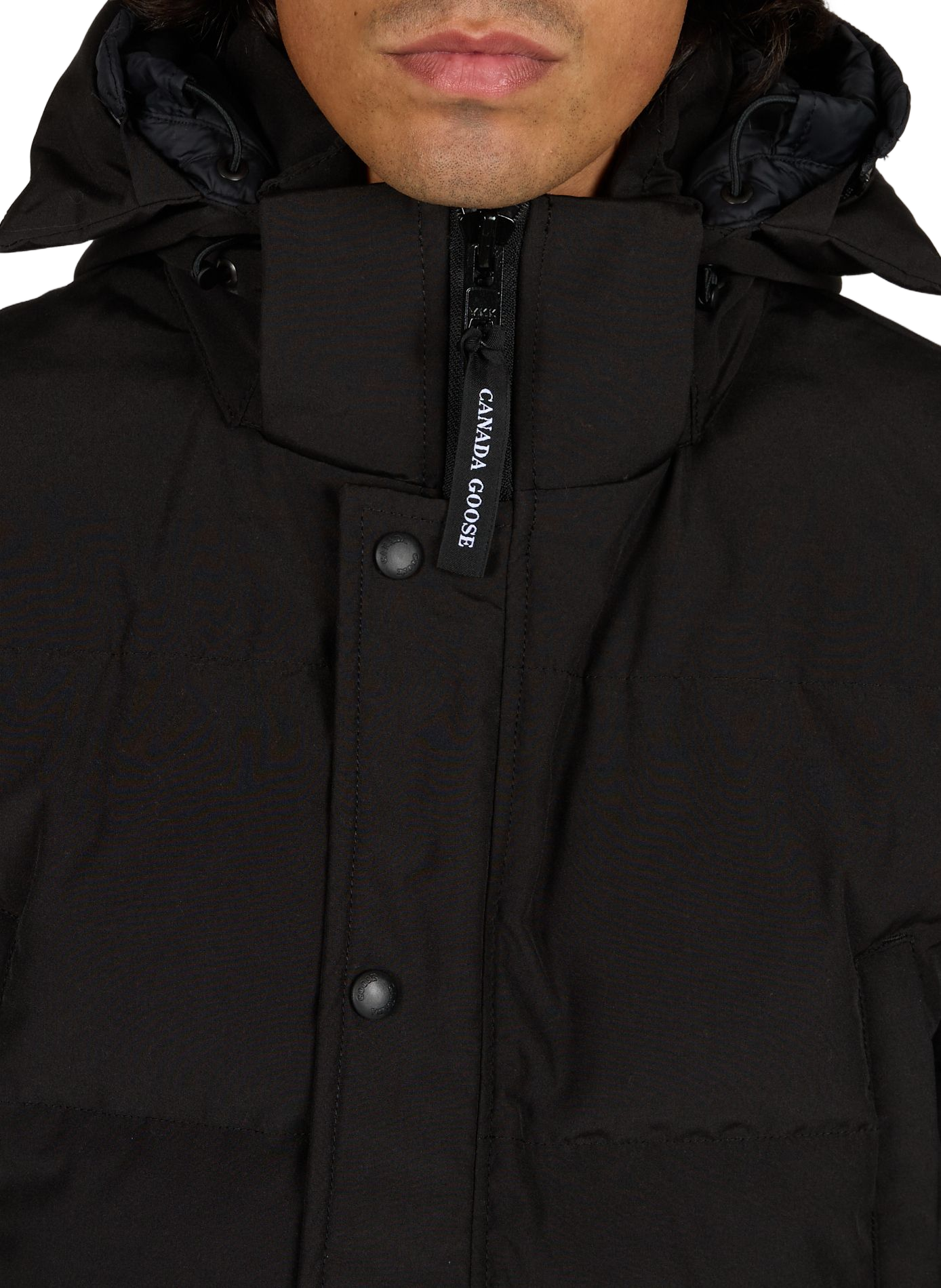 Parka Wyndham gewatteerde parka met capuchon CANADA GOOSE Zwart