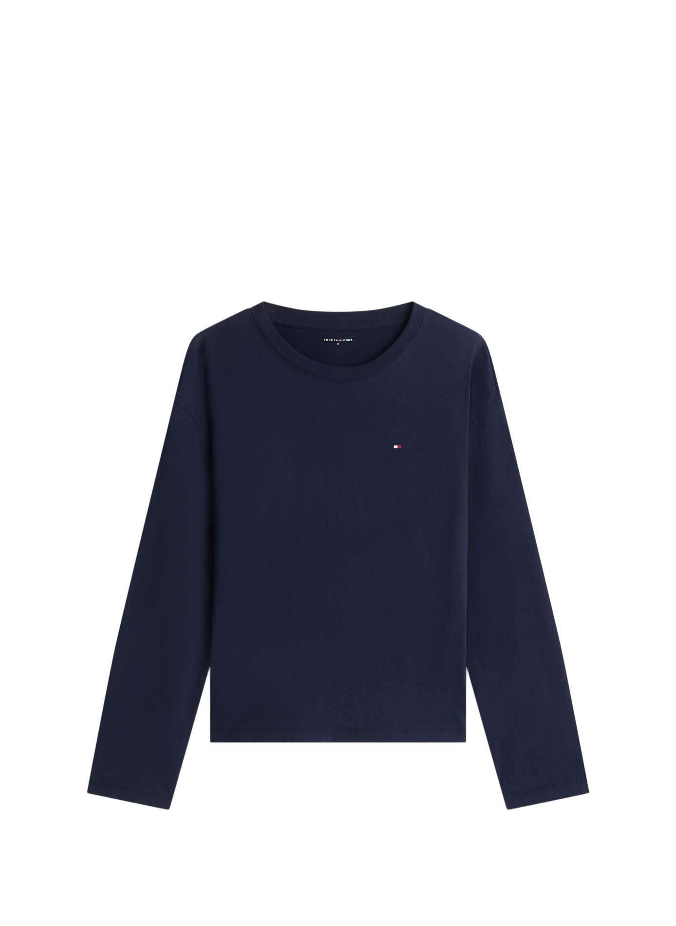 Pyjama long uni en coton mélangé TOMMY HILFIGER Bleu