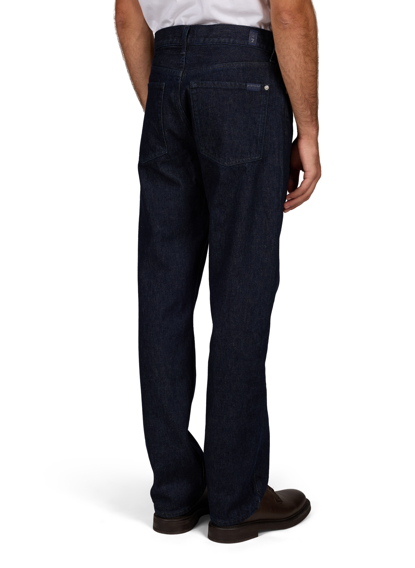 Straight-cut cotton jeans 7 FOR ALL MANKIND Blue