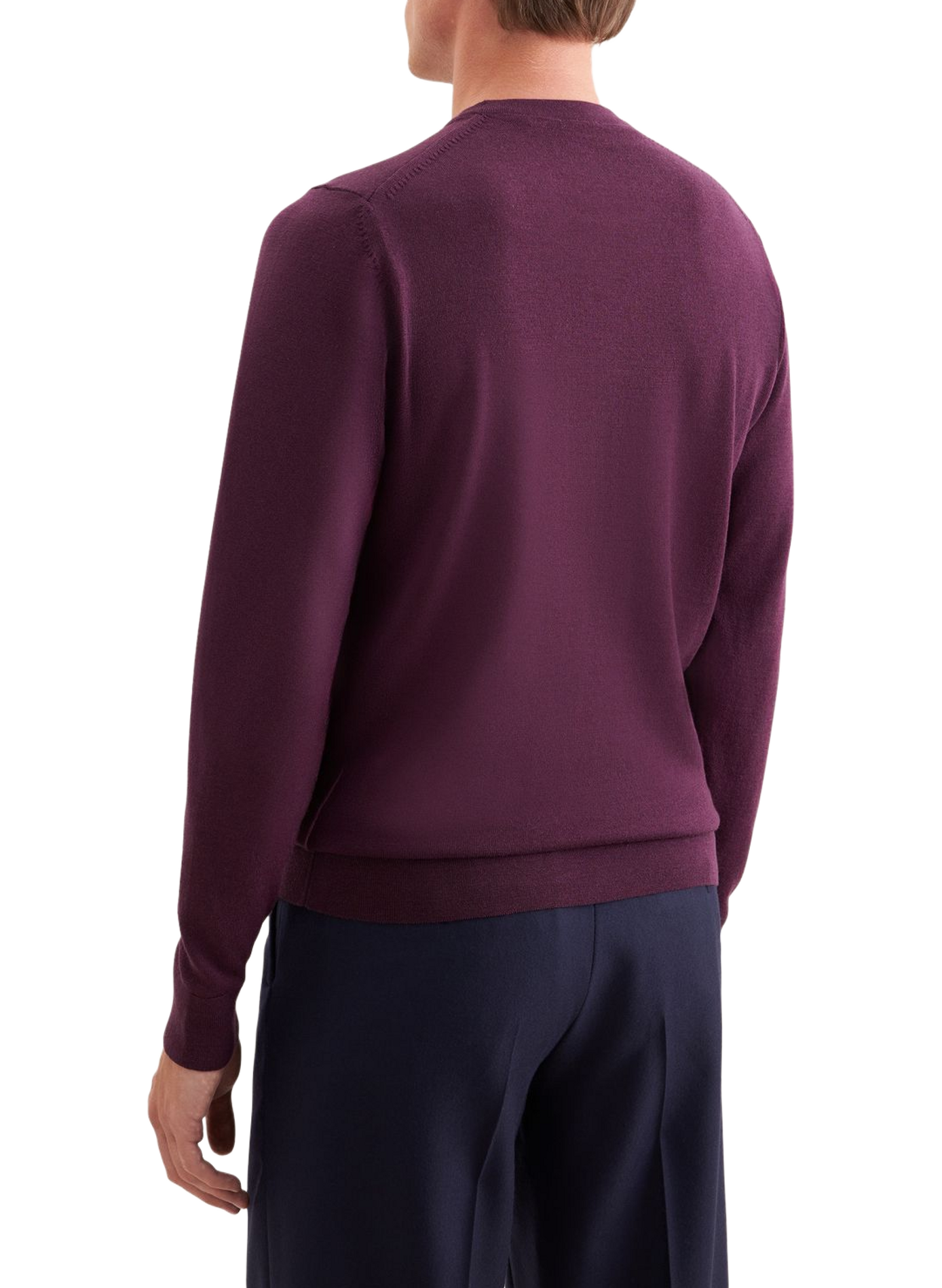 Gerader Rundhalsausschnitt-Pullover aus Wolle SEIDENSTICKER Rot