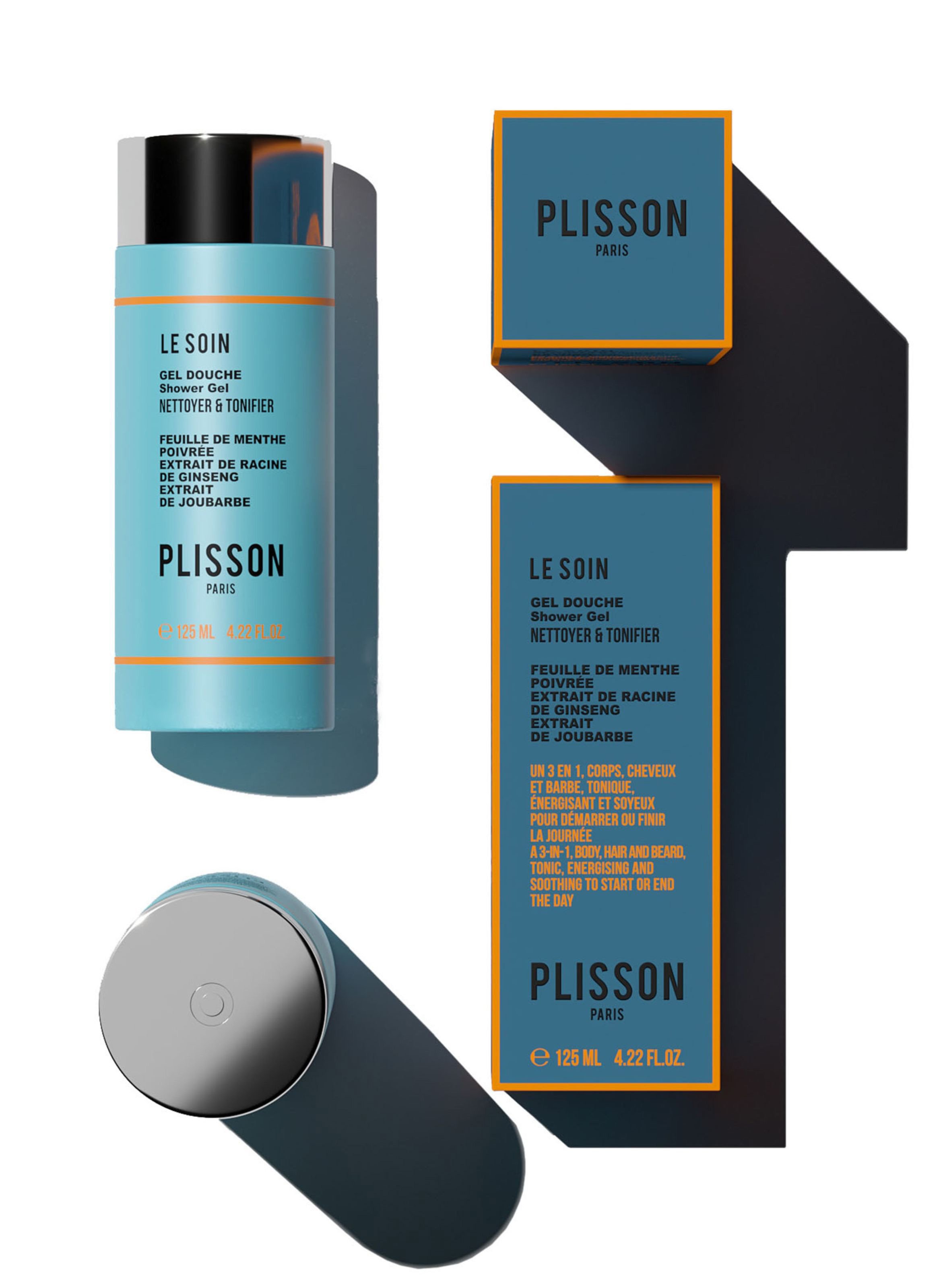 Gel douche Plisson corps, cheveux et barbe PLISSON No color