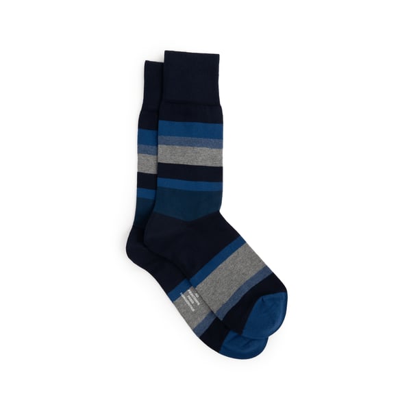 Chaussettes hautes rayées en coton mélangé