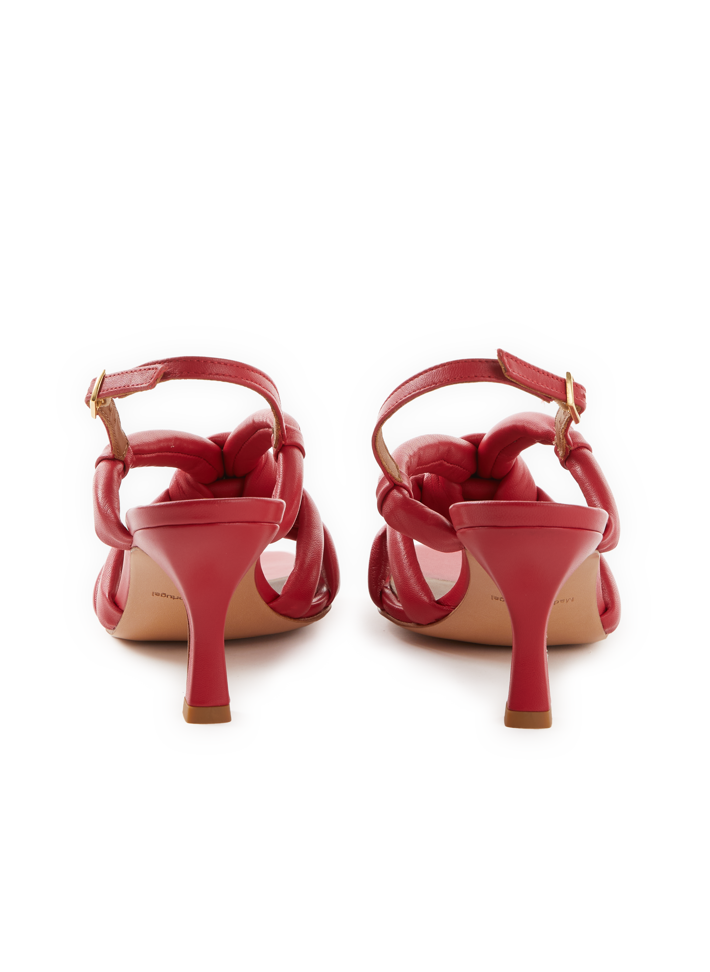 Sandales à talon en cuir  SAISON 1865 Rouge