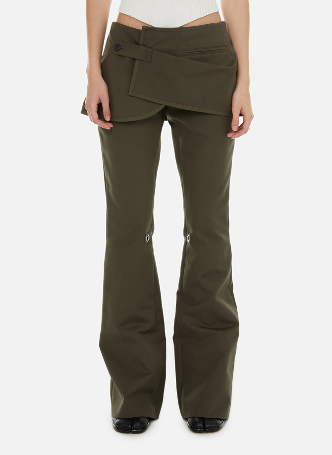 Bootcut trousers with skirt detail COURRÈGES