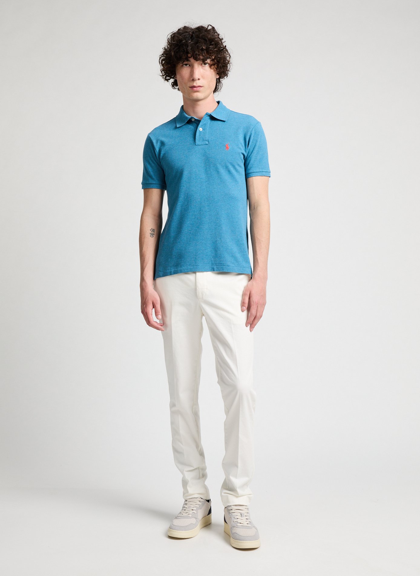  Cotton polo shirt  Blue