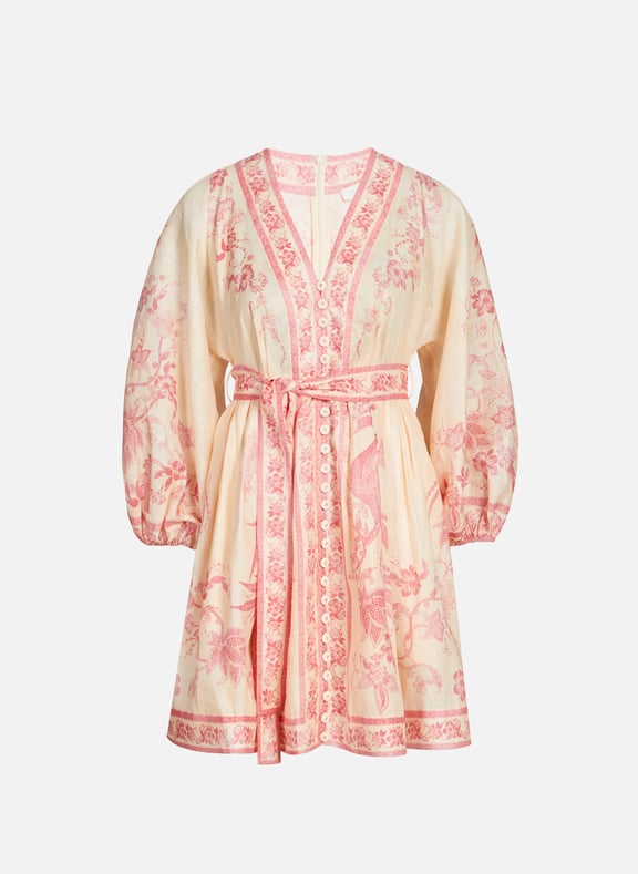 Robe Lucky en lin Blanc by ZIMMERMANN ZIMMERMANN Robe Lucky en lin Blanc