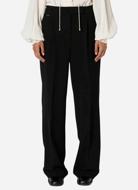 Pantalon large de tailleur - caro Noir by GERARD DAREL GERARD DAREL Pantalon large de tailleur - caro Noir