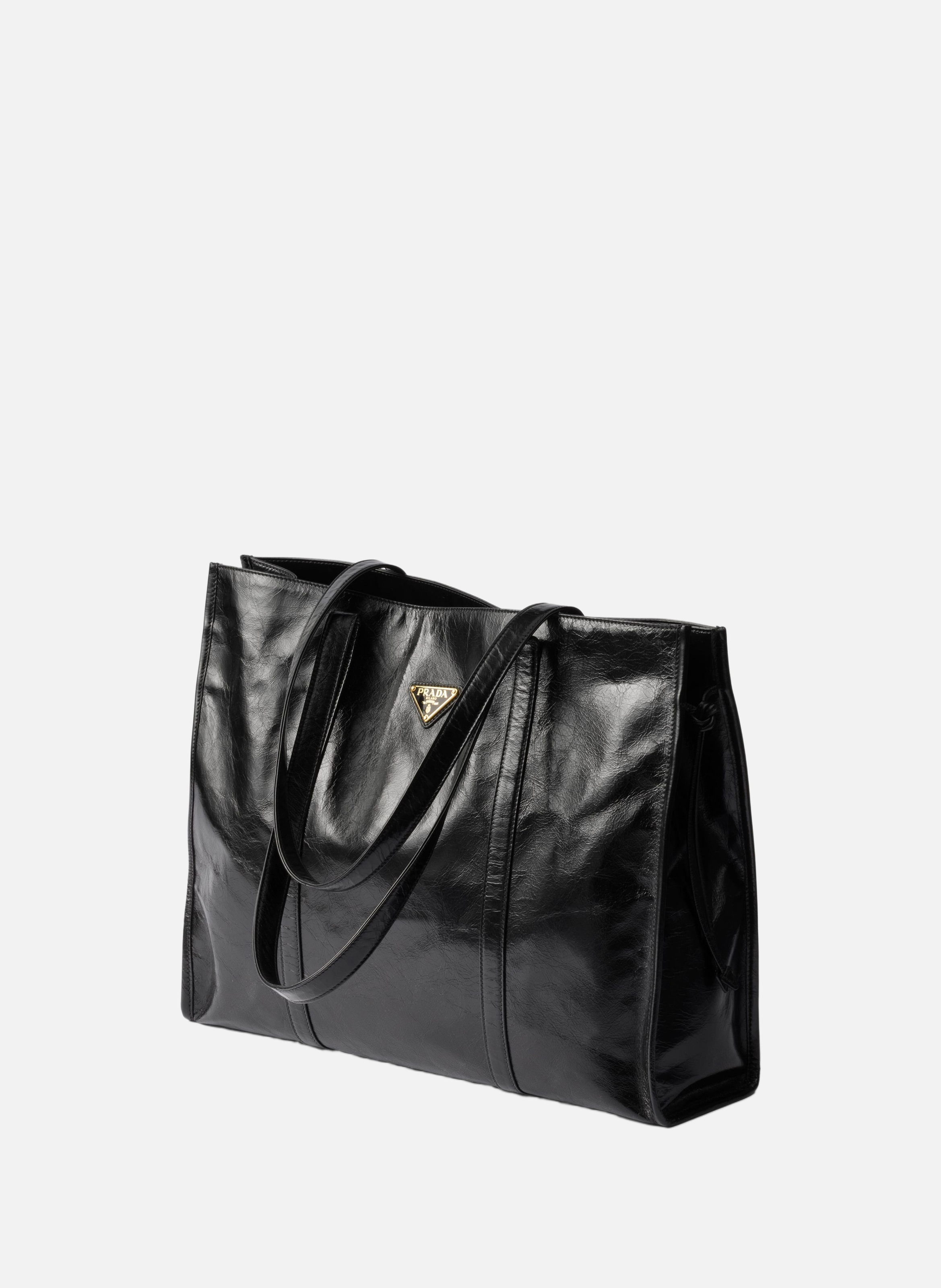 Grand cabas en cuir PRADA Noir