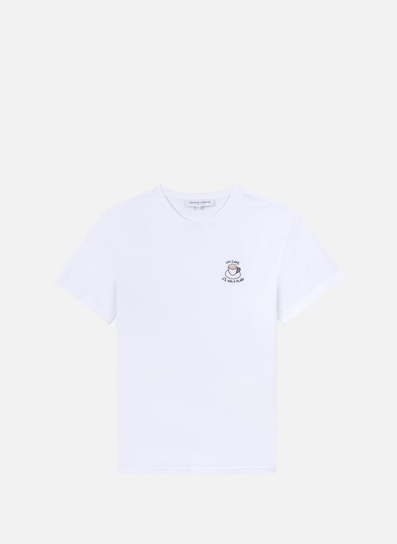 T-shirt droit brodé en coton Blanc by MAISON LABICHE MAISON LABICHE T-shirt droit brodé en coton Blanc
