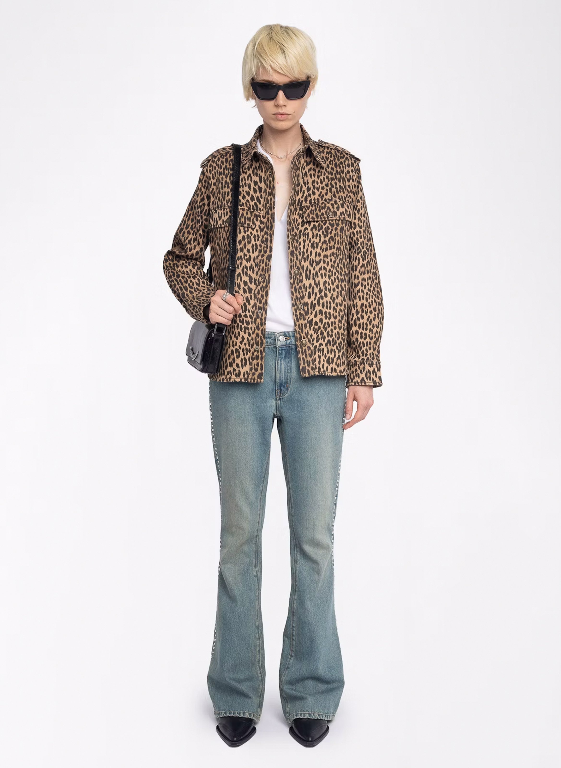 Chemise col classique léopard taskam ZADIG&VOLTAIRE Marron