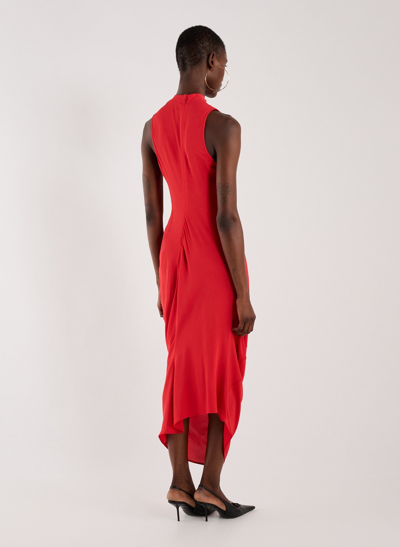 Solid asymmetrical dress JACQUEMUS Red