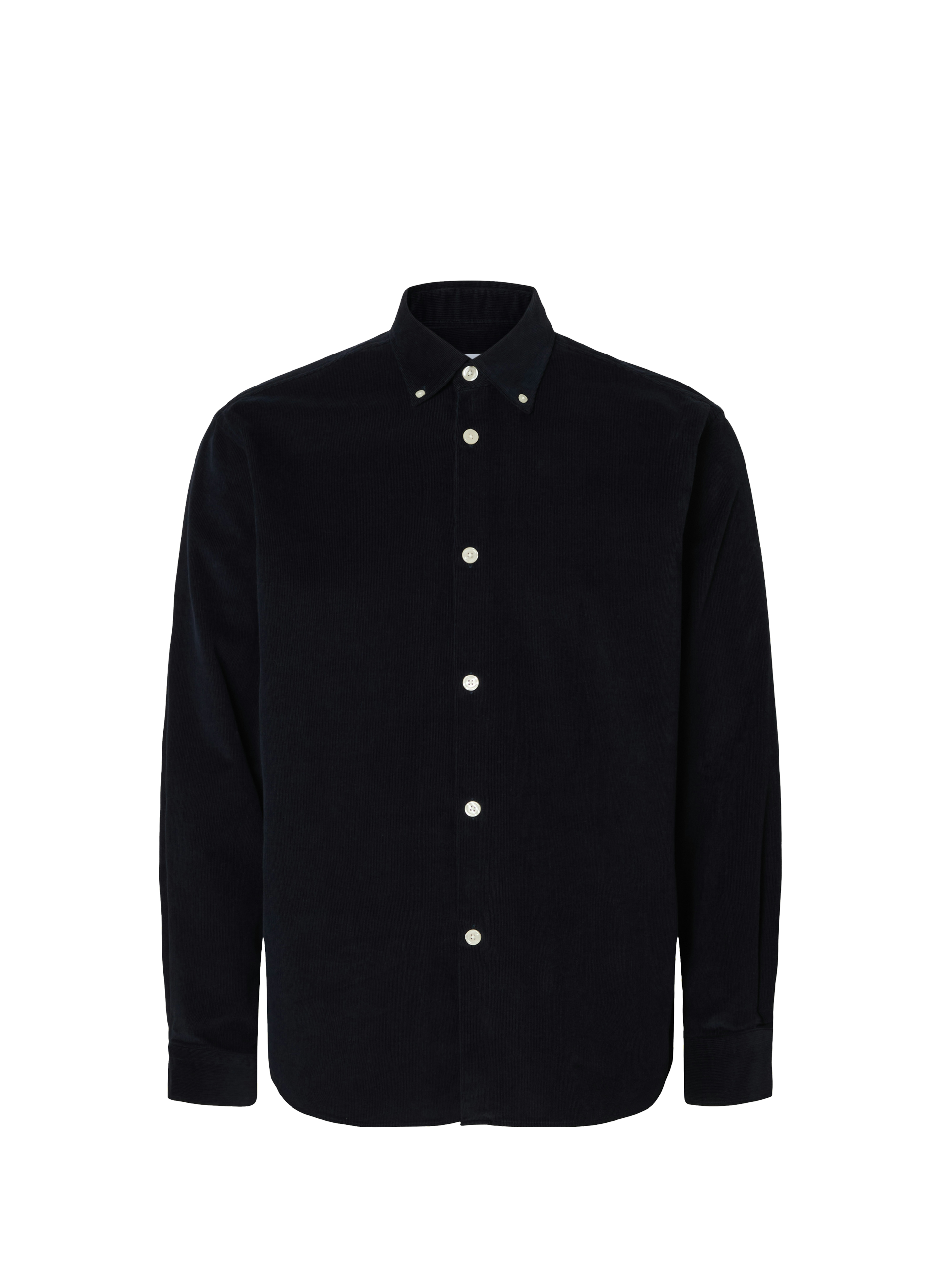 Chemise col américain en coton SELECTED Bleu