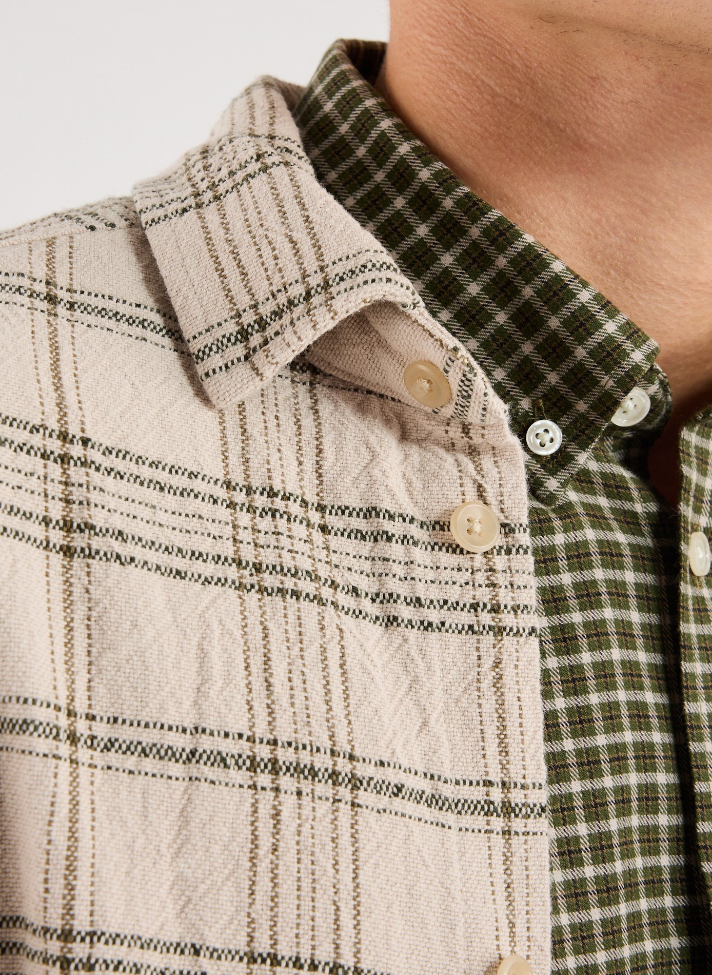 Surchemise à carreaux en coton LES DEUX Gris