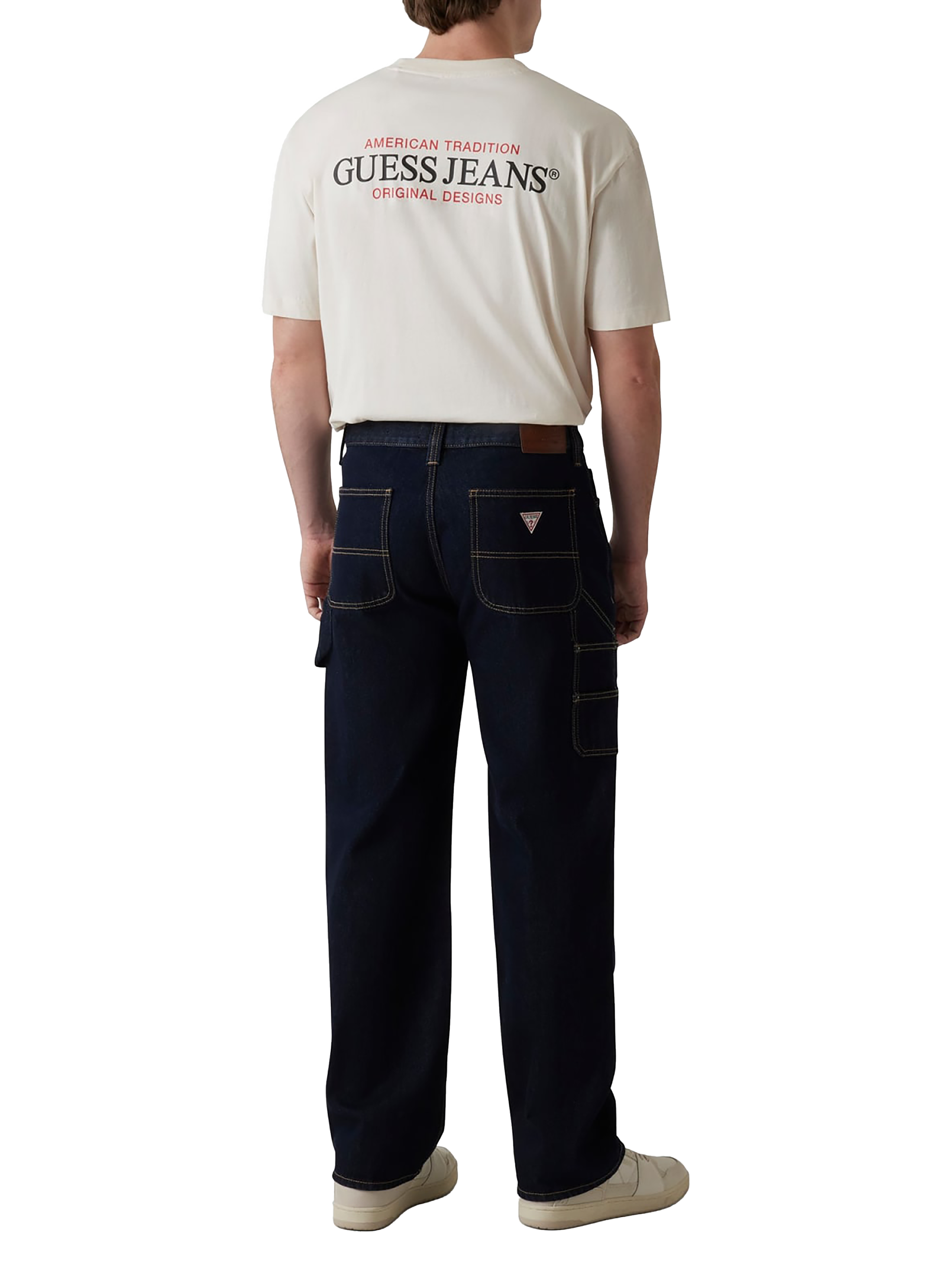 Cargo-style cotton jeans GUESS Blue