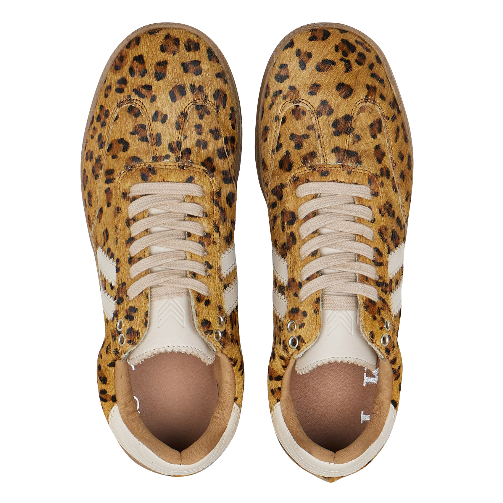 Baskets basses en cuir pony IKKS Marron