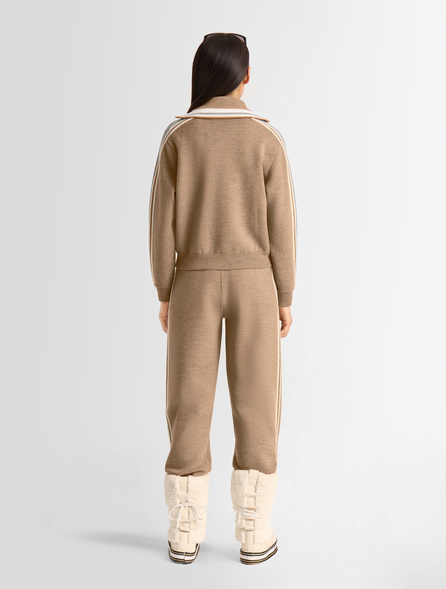 Gilet benada col tailleur coupe ample FUSALP Beige