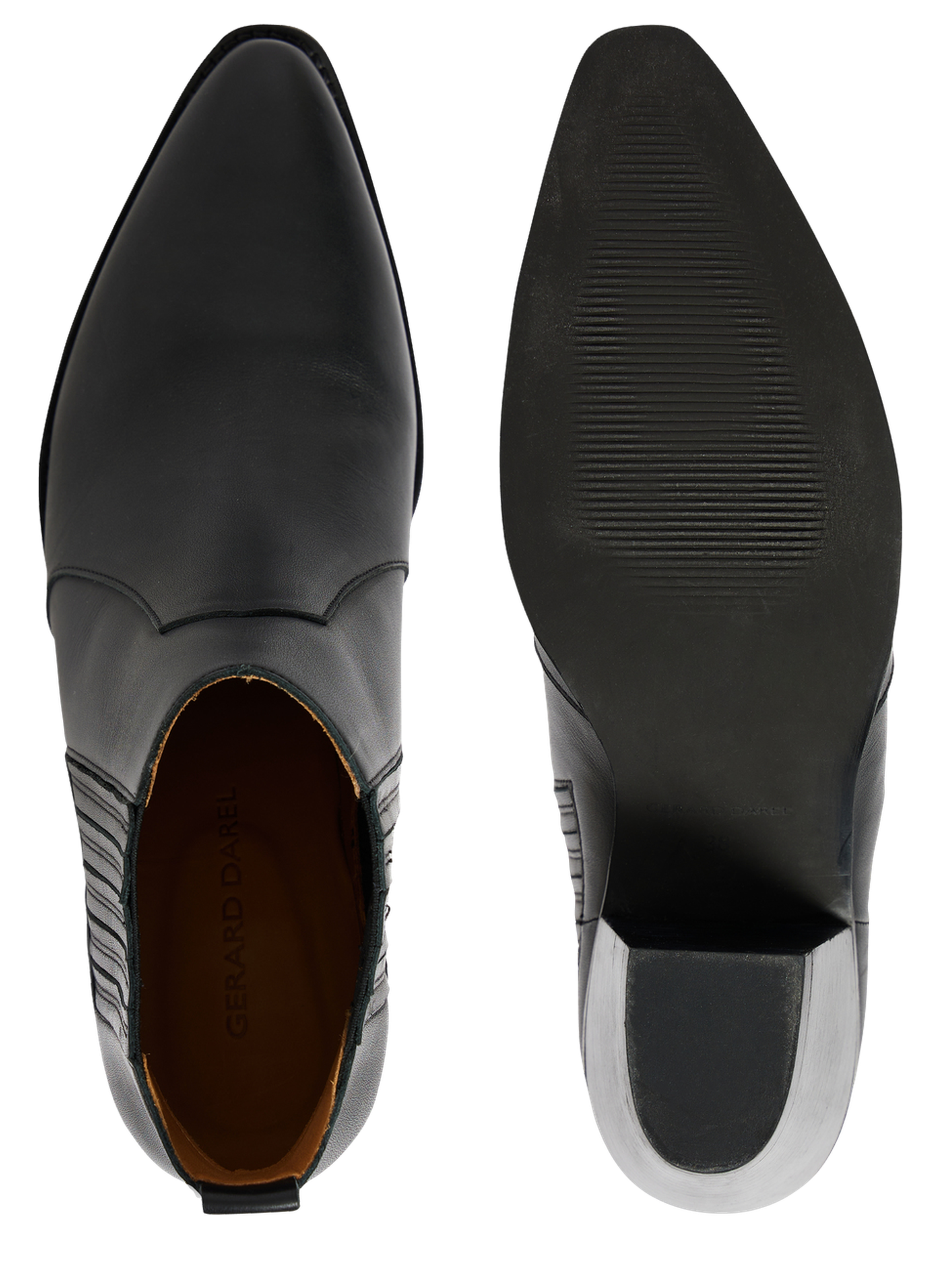 Boots à talon en cuir - jesse GERARD DAREL Noir