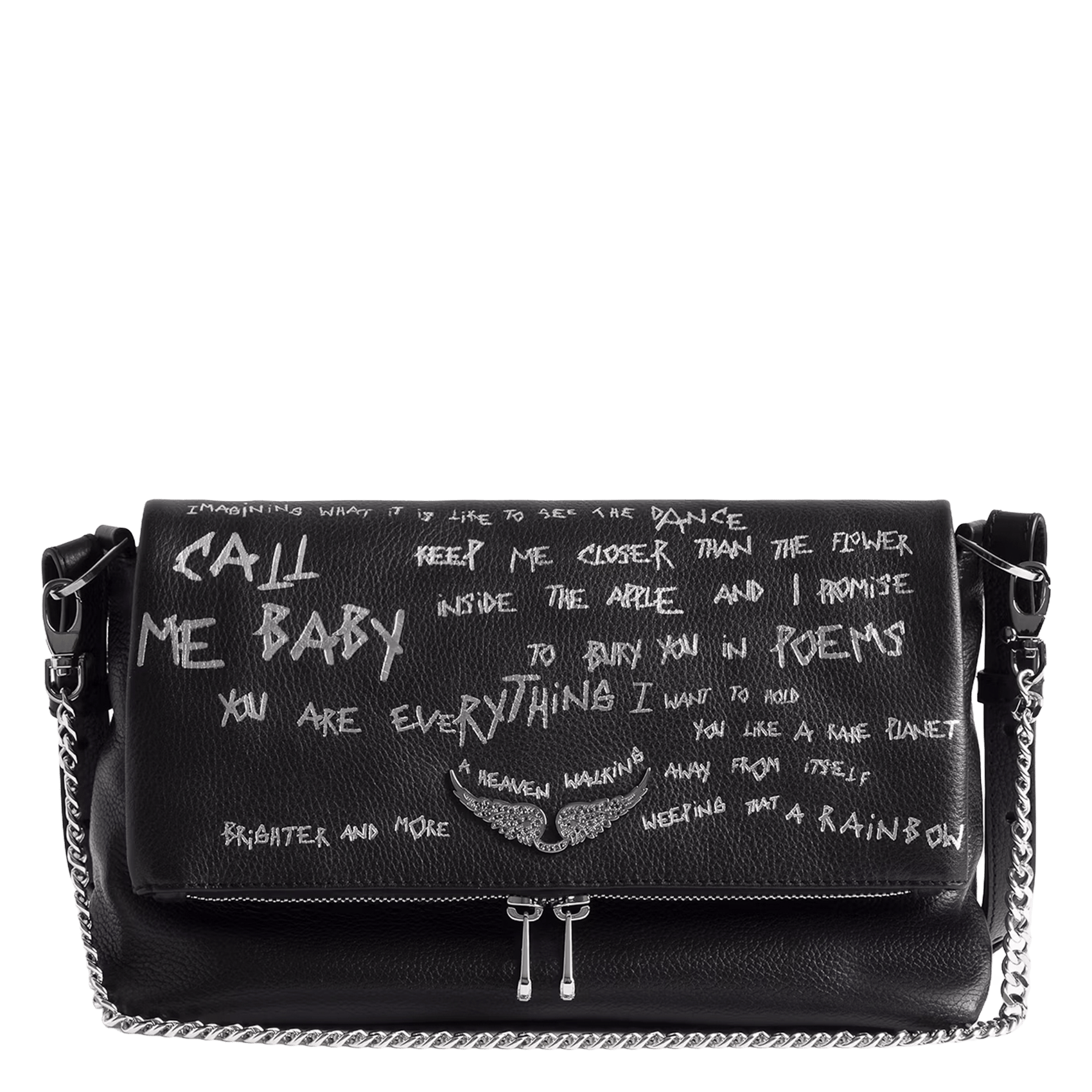 Sac porté épaule en cuir rocky ii ZADIG&VOLTAIRE Noir