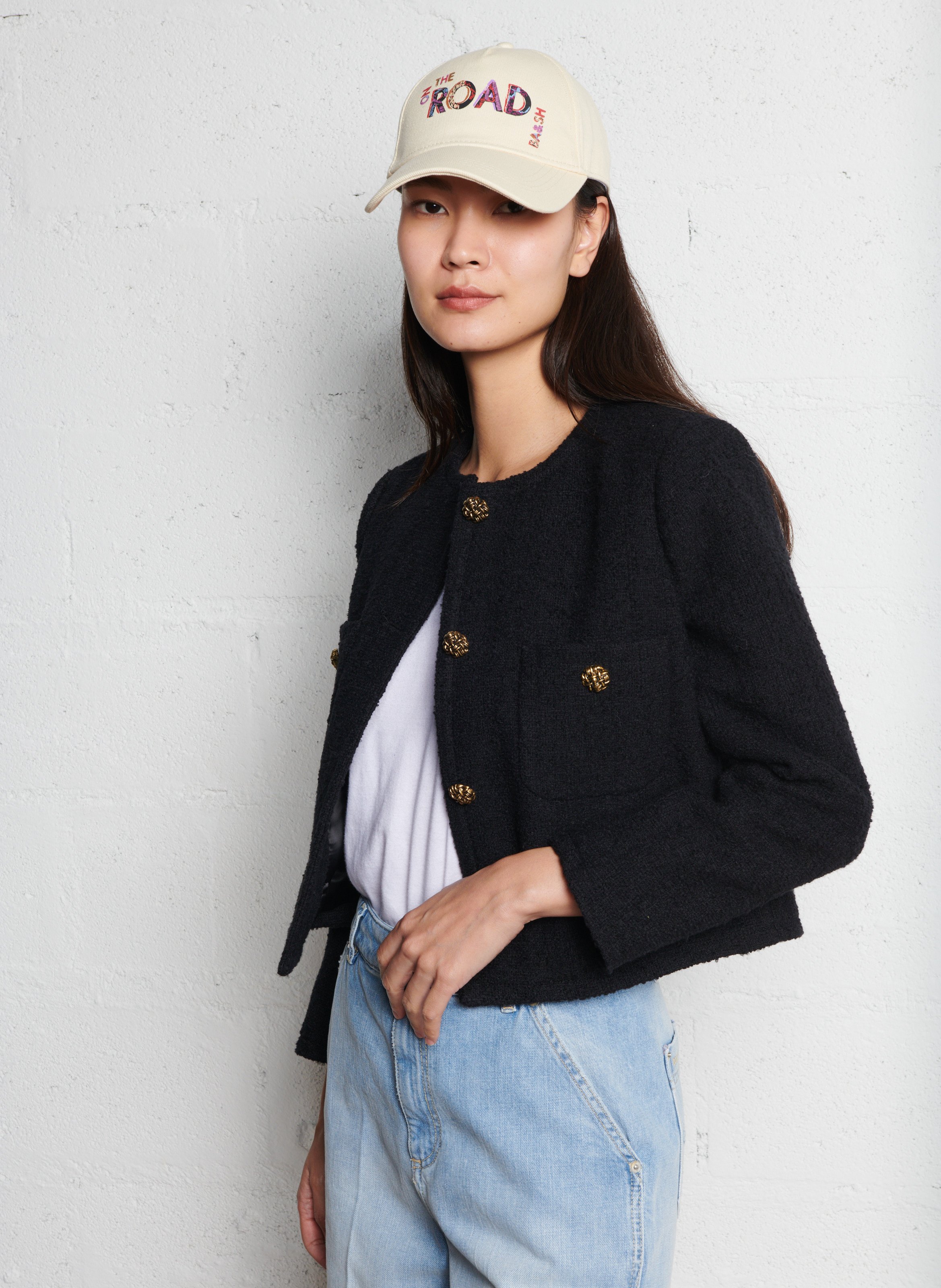 Veste courte en coton mélangé meredith BA&SH Noir