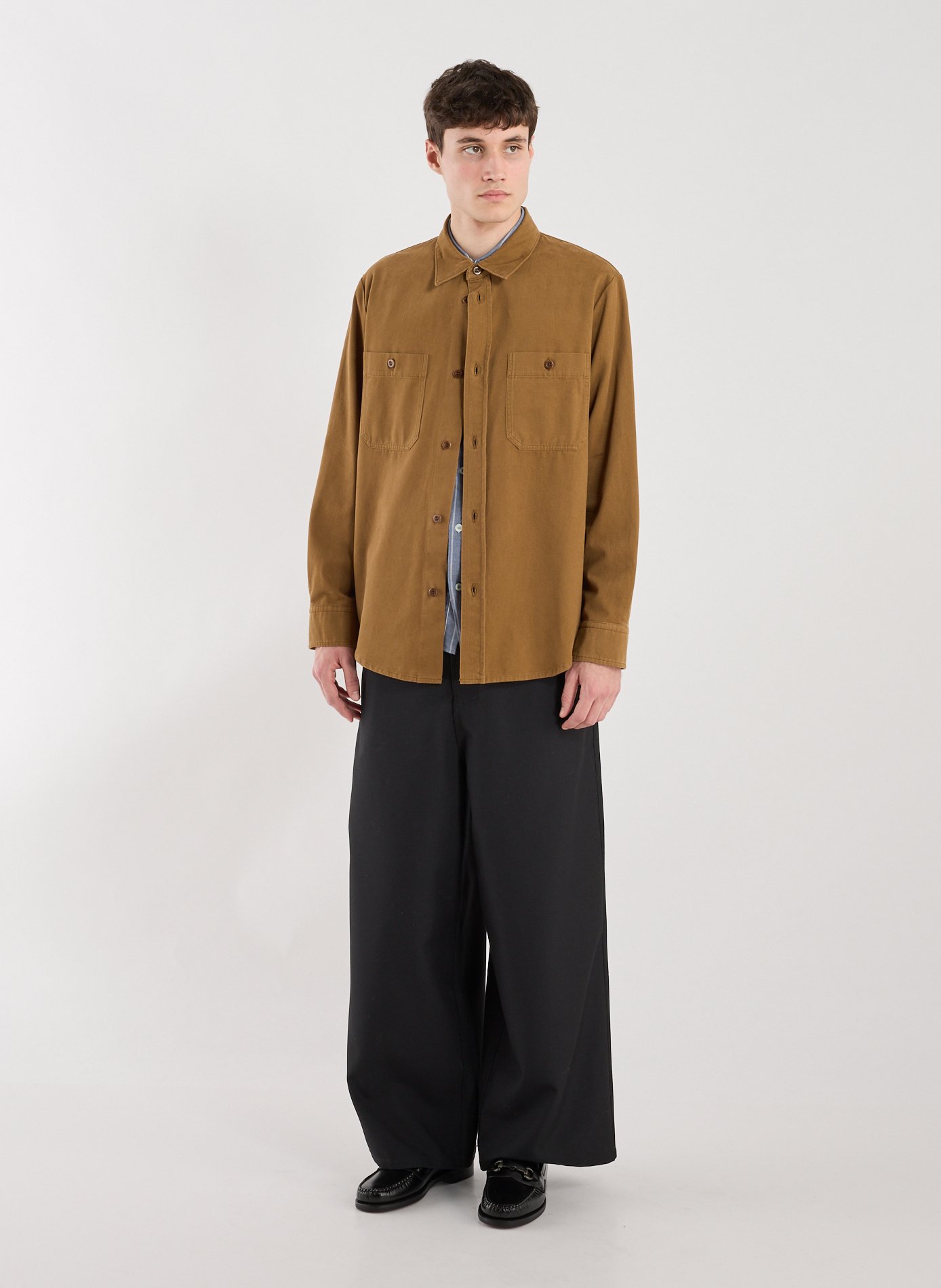 Wide frayed pants CAMIEL FORTGENS Black