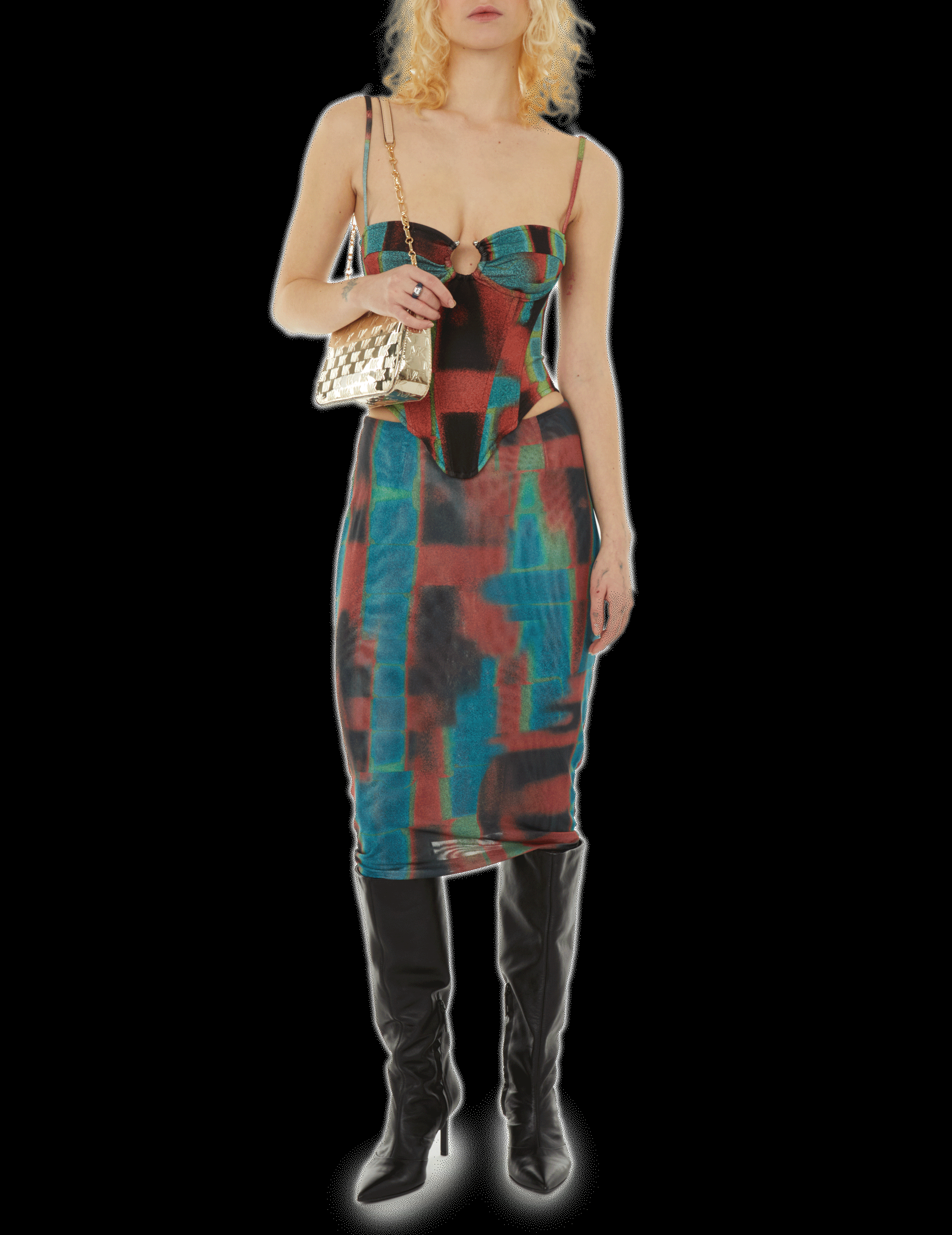 Jupe midi MIAOU Multicolore