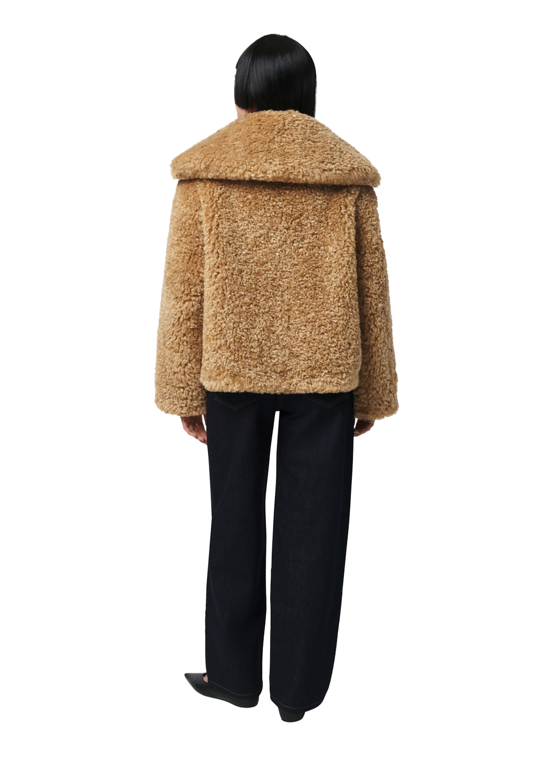 Oversized shearling coats APPARIS Brown