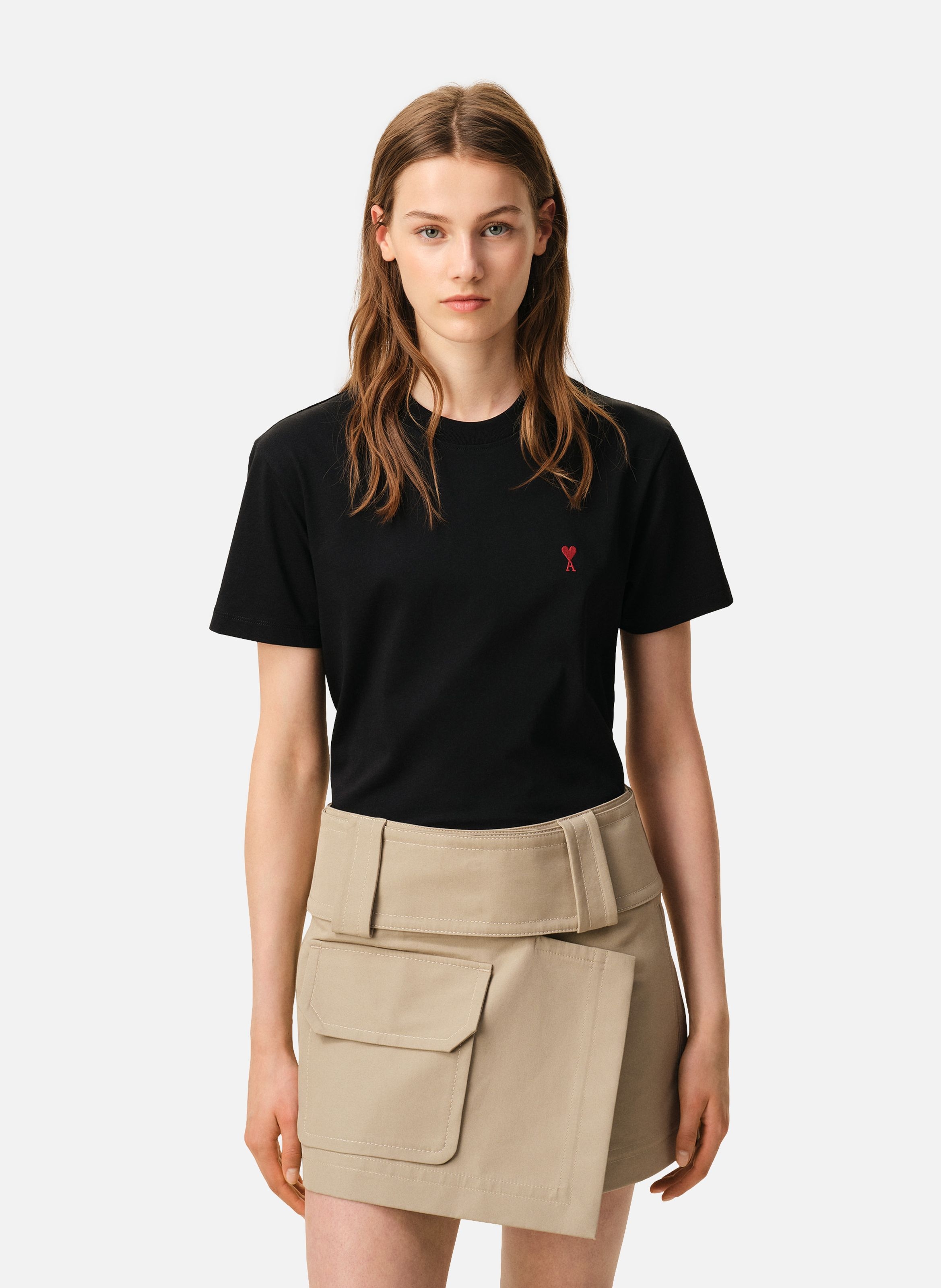 T-shirt Ami de Coeur Rouge unisexe AMI PARIS Noir