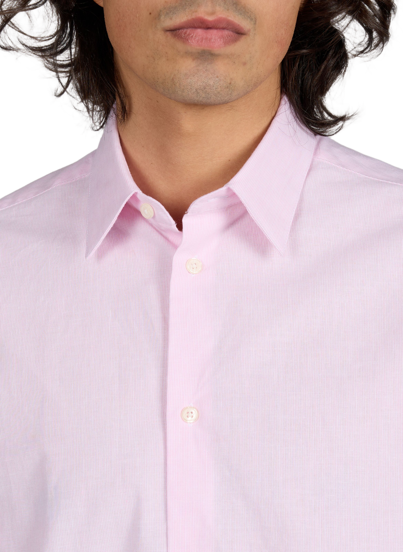 Striped shirt from Hasual-D in blended cotton and linen AU PRINTEMPS PARIS Pink