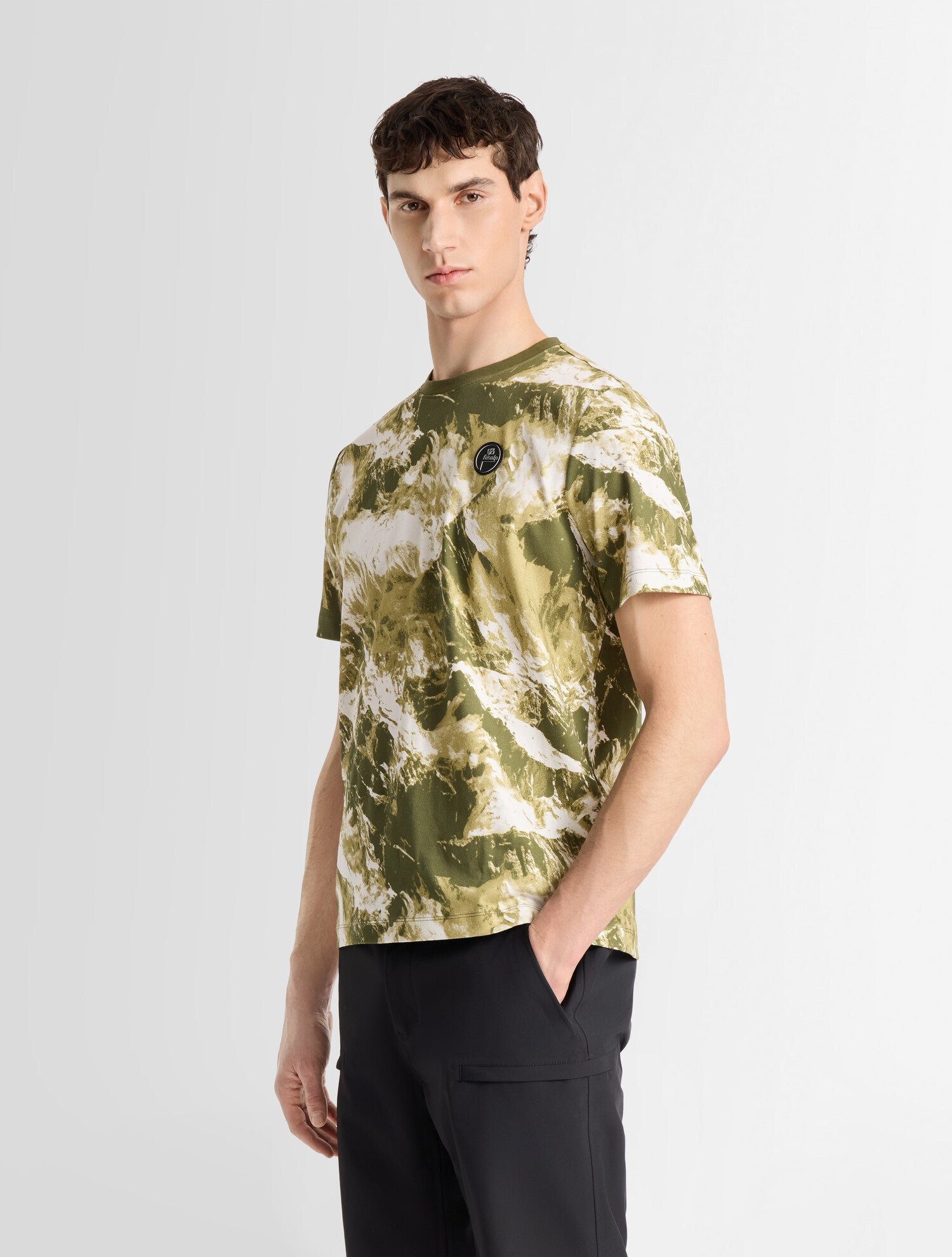 T-shirt tylo mountain col rond coupe regular FUSALP Kaki