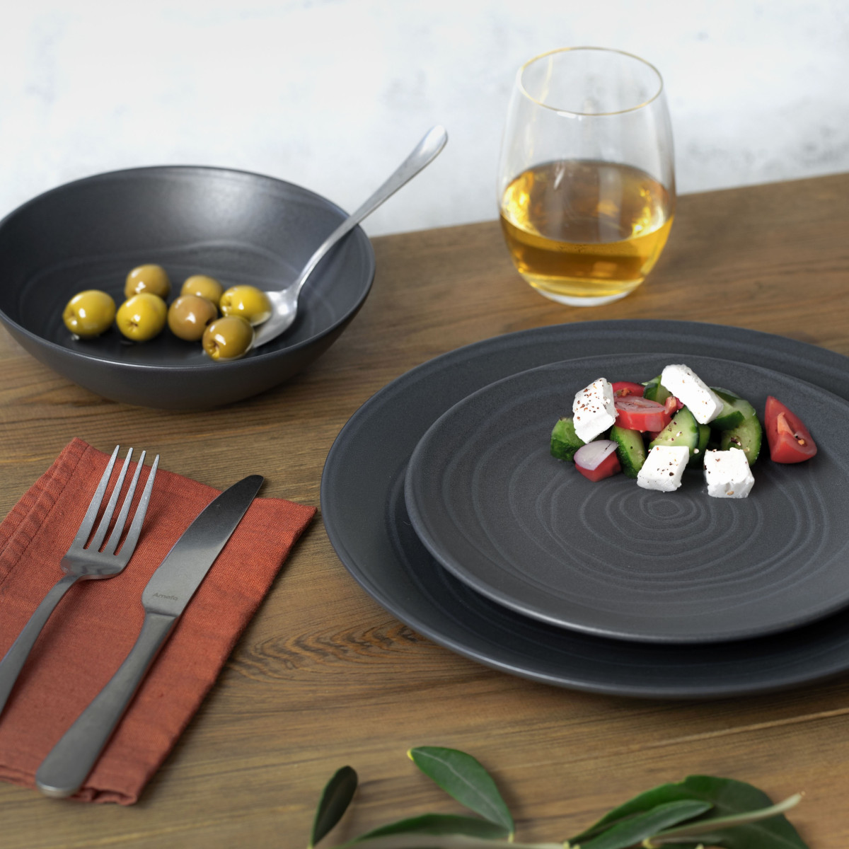 Vibe - assiette plate (lot de 6) MEDARD DE NOBLAT Gris