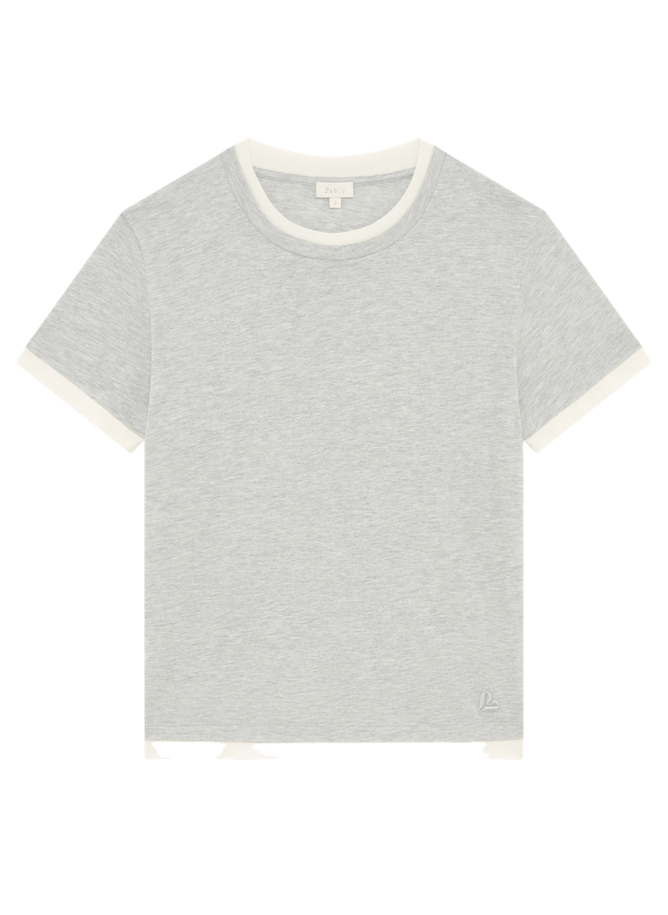 T-shirt en coton et modal -  tinaia PABLO Gris