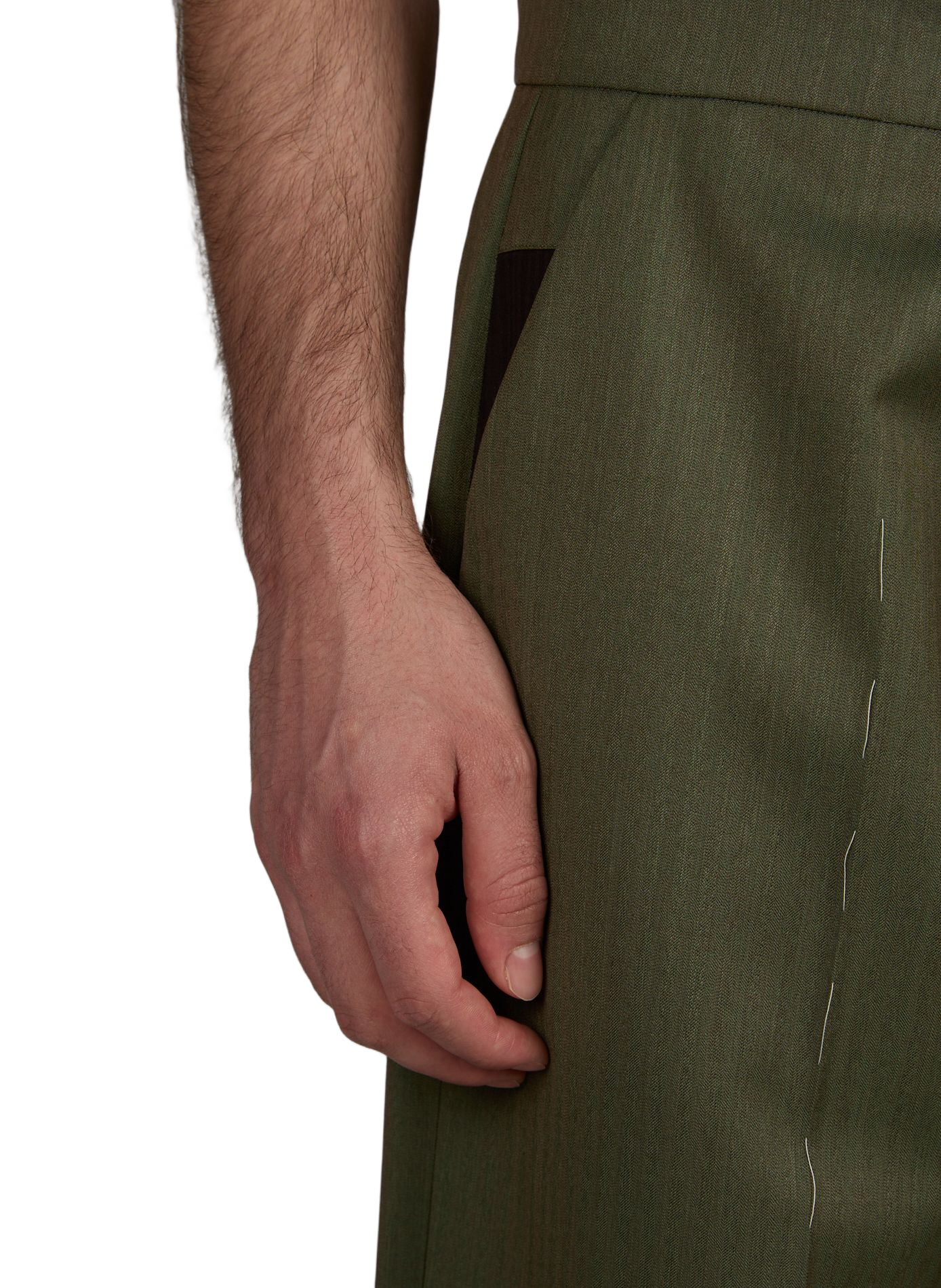 Straight new wool trousers SONIA CARRASCO Khaki