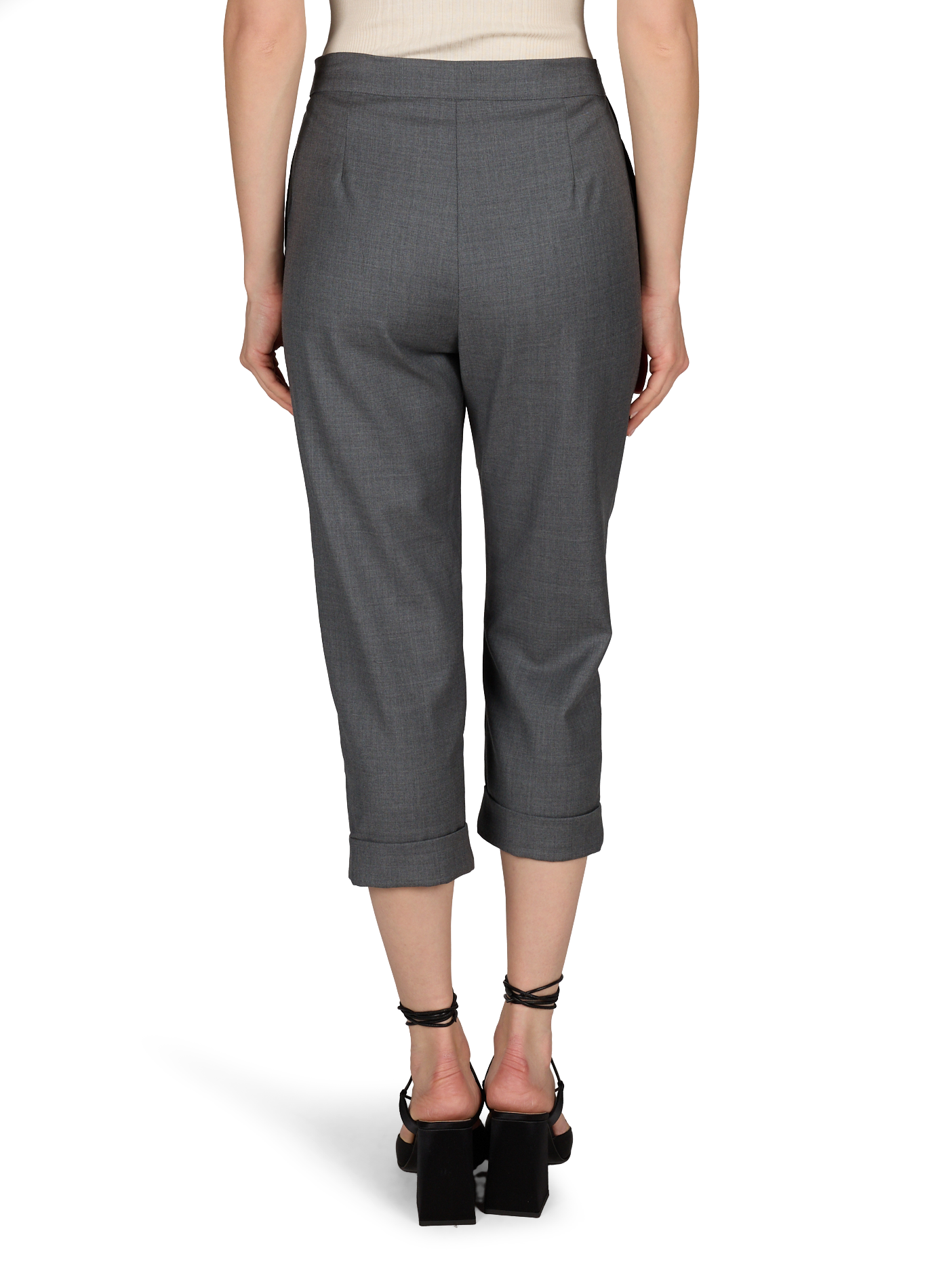 Wool trousers with cuffs CO Grey