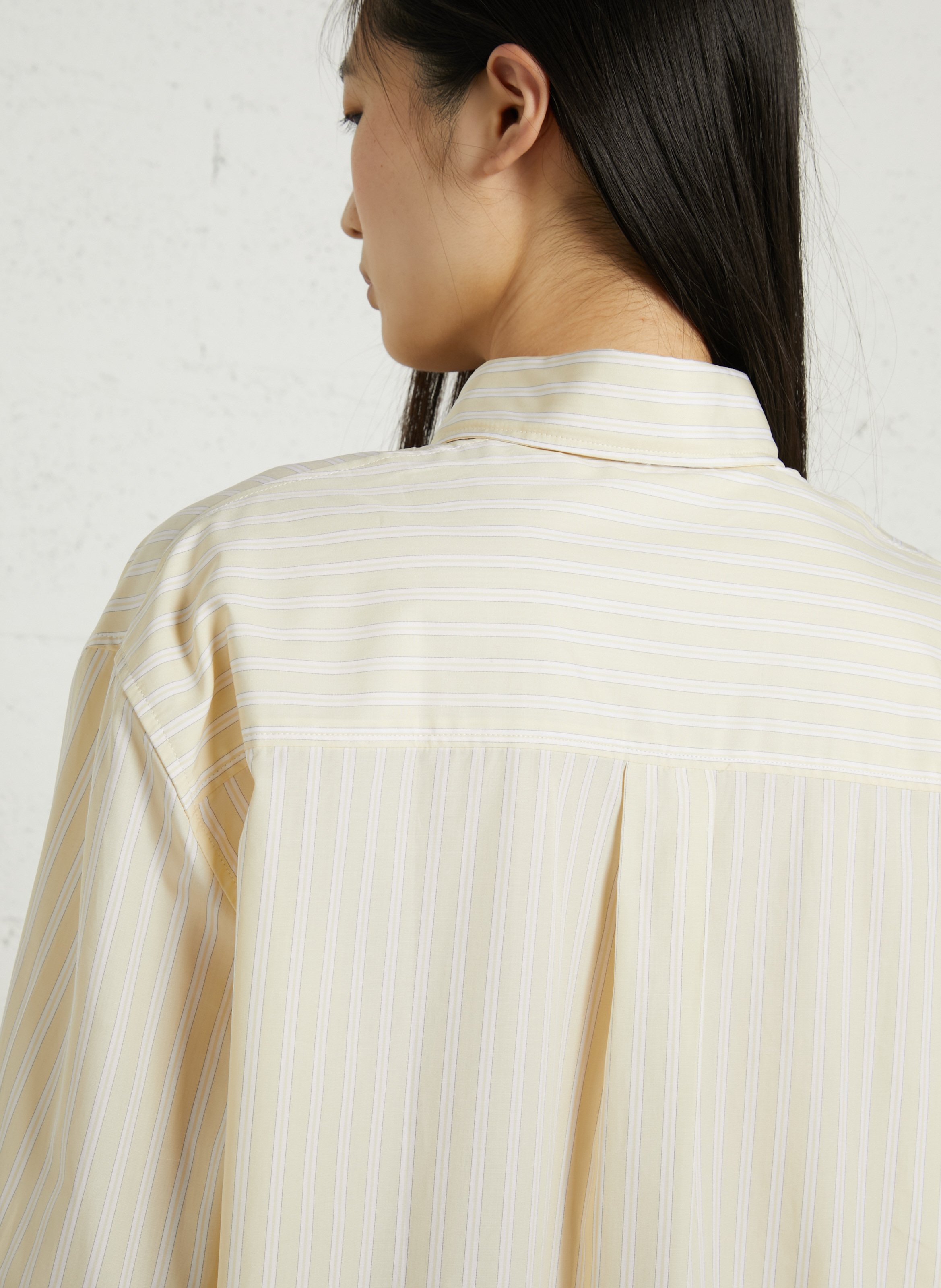 Chemise col classique en coton carlotta SOEUR Jaune