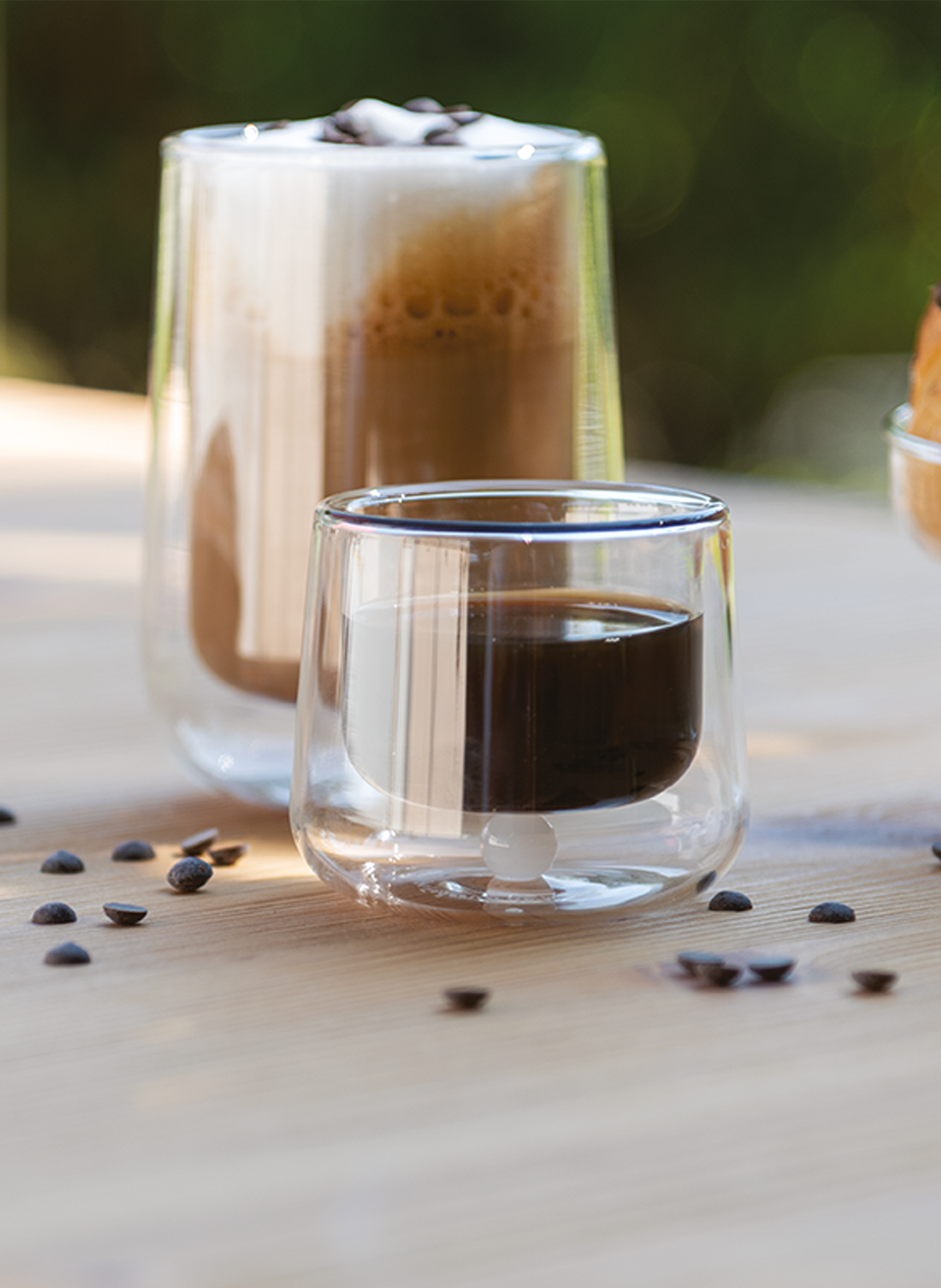 Set van 2 koffiekopjes Bilia van glas ZAFFERANO Wit