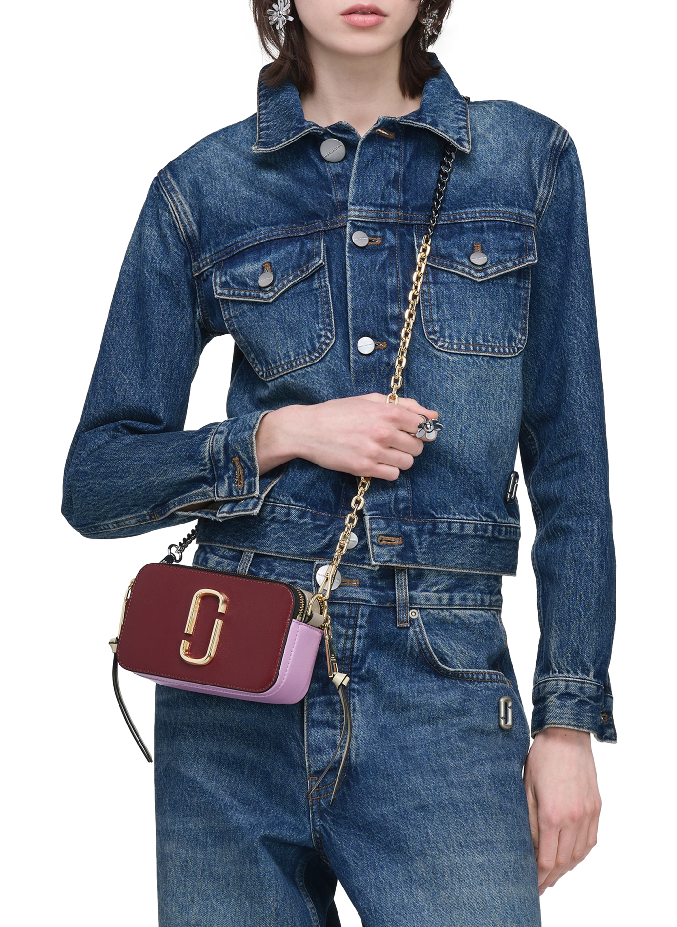 Sac The Colorblock Chain Snapshot en cuir MARC JACOBS Multicolore
