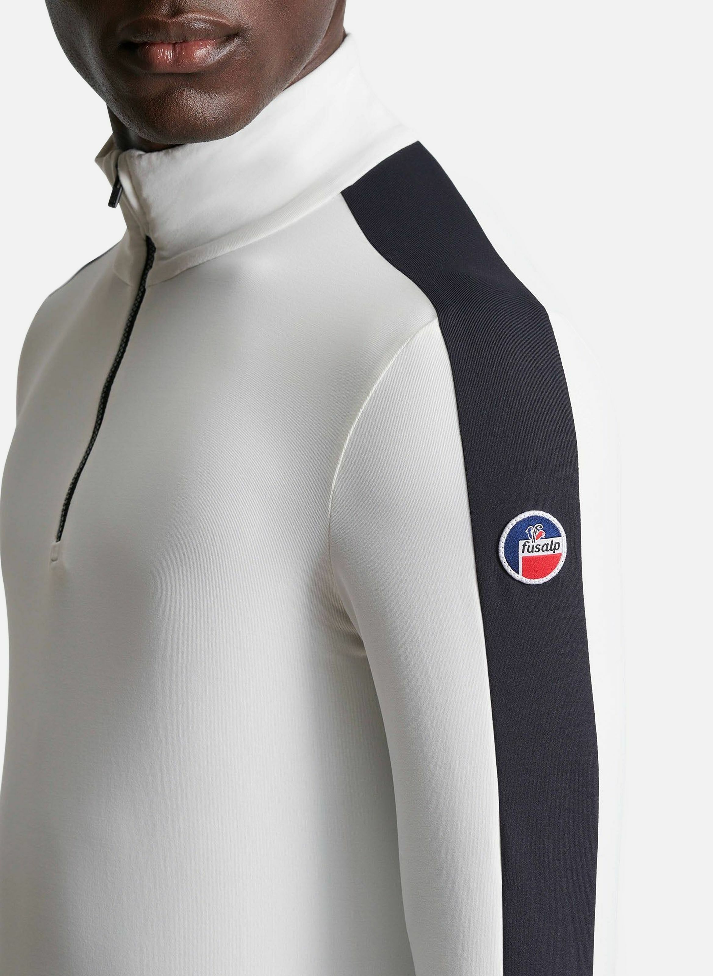 Sous pull de ski alpille col montant coupe ajustée FUSALP Blanc