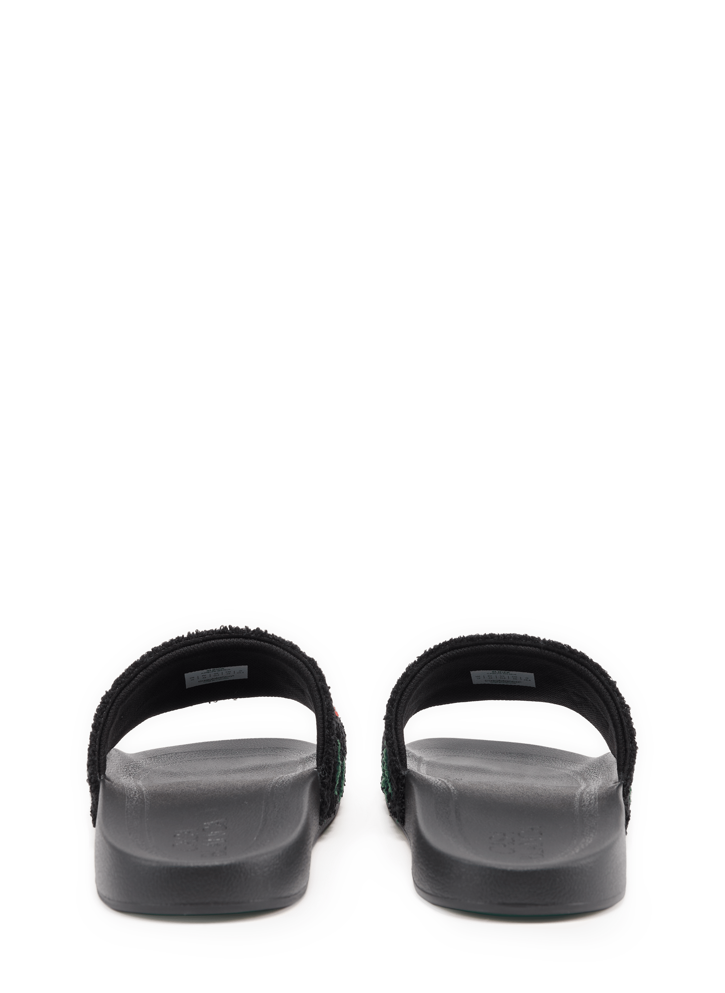 Embroidered logo terry cloth slide CASABLANCA PARIS Black