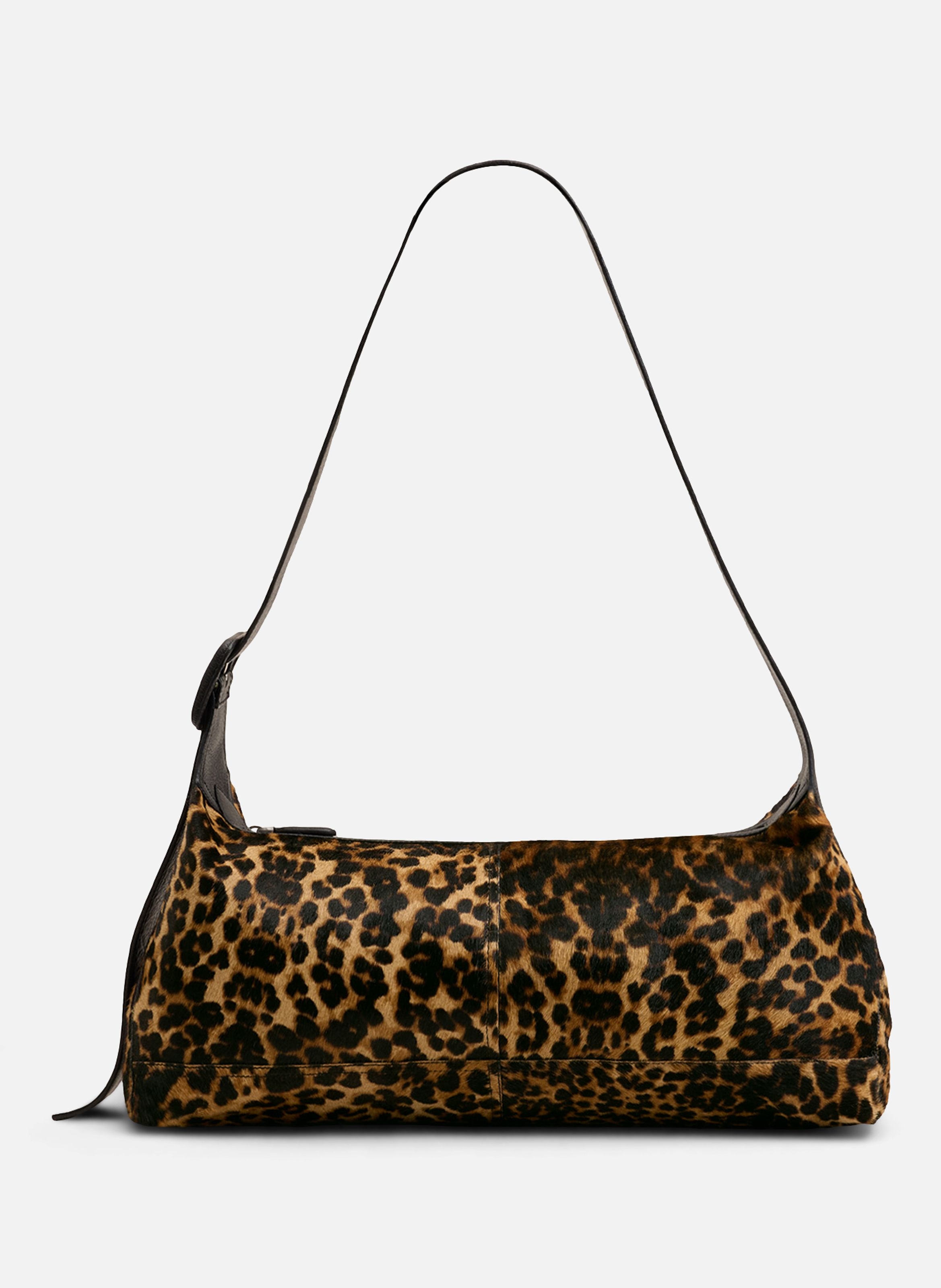 Petit sac crossbody etienne imprimé léopard unisexe en cuir de vachette AMI PARIS Beige