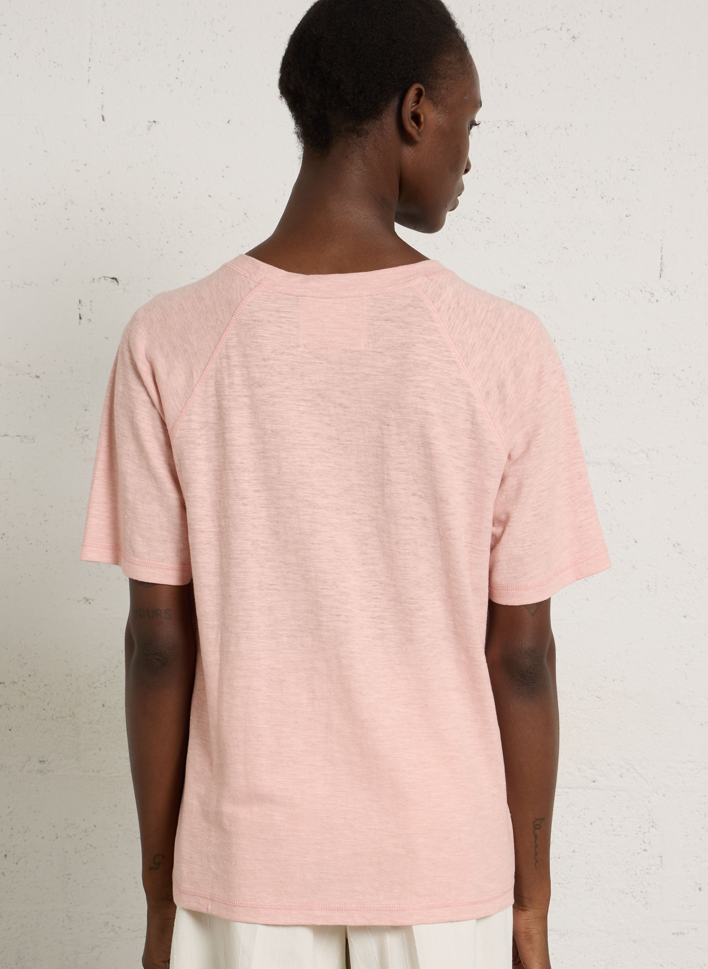 Tee-shirt col rond intense MAISON 123 Rose