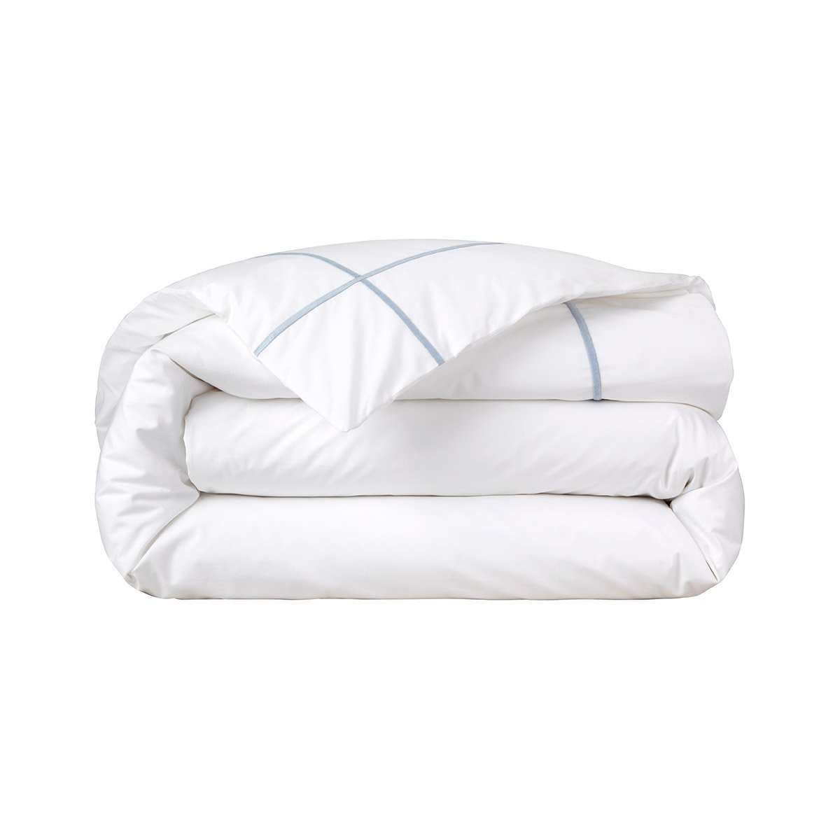 Housse de couette en percale de coton, athéna  Céleste